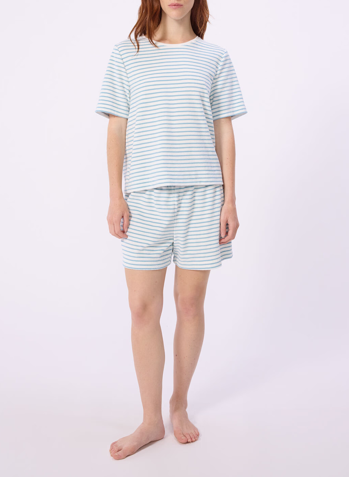 Pyjama rayé en coton PETIT BATEAU Bleu