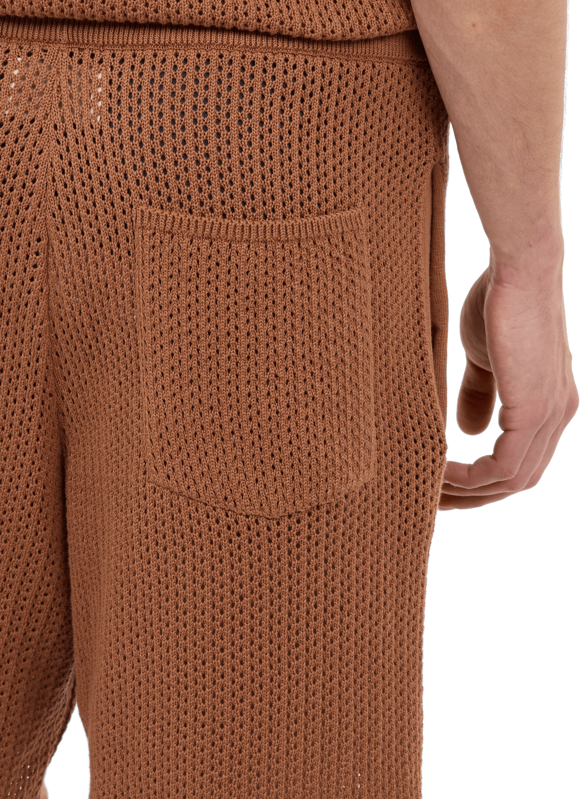 Straight cotton shorts SAISON 1865 Brown