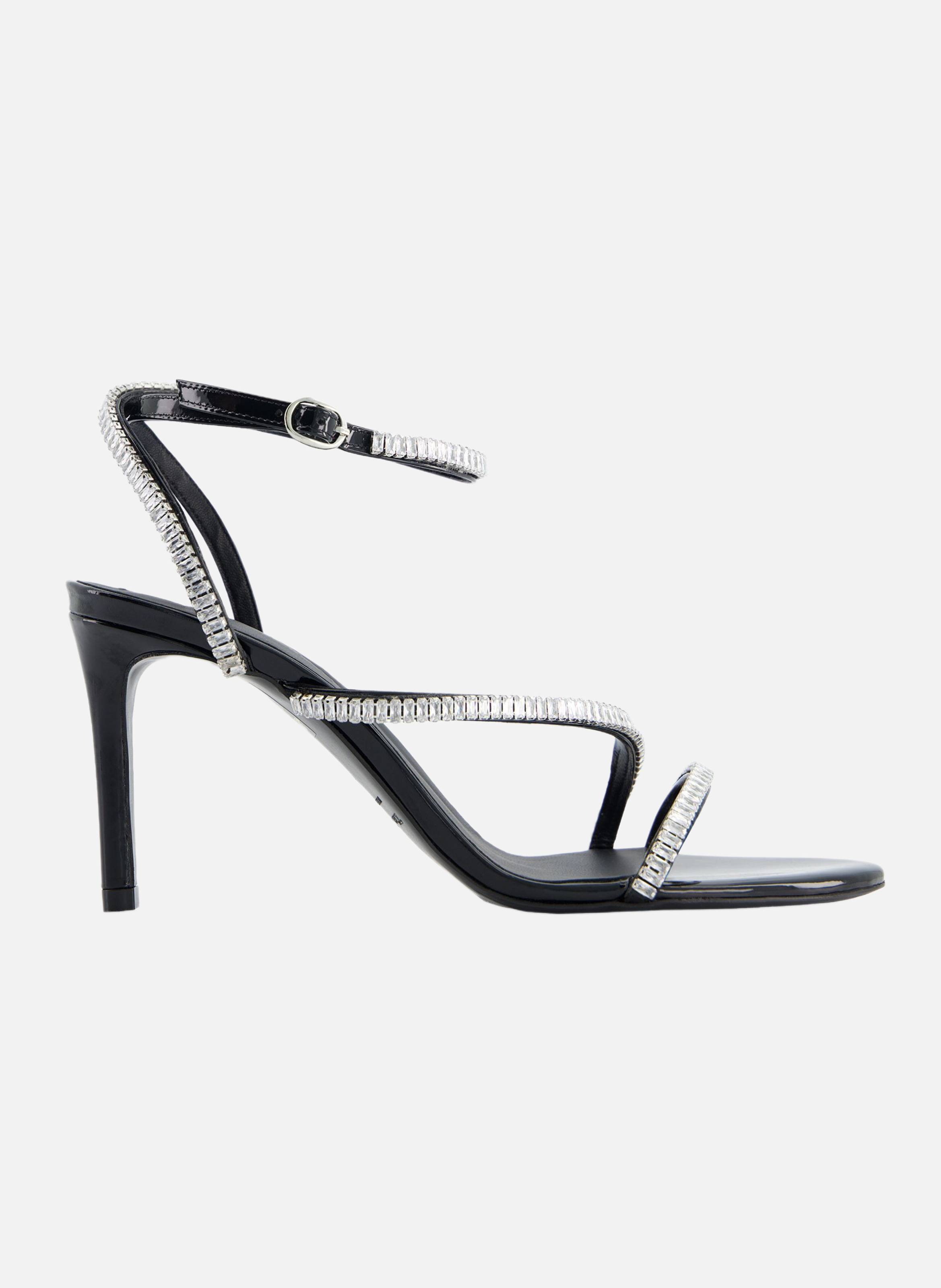 Heeled sandals with rhinestones THE KOOPLES Black