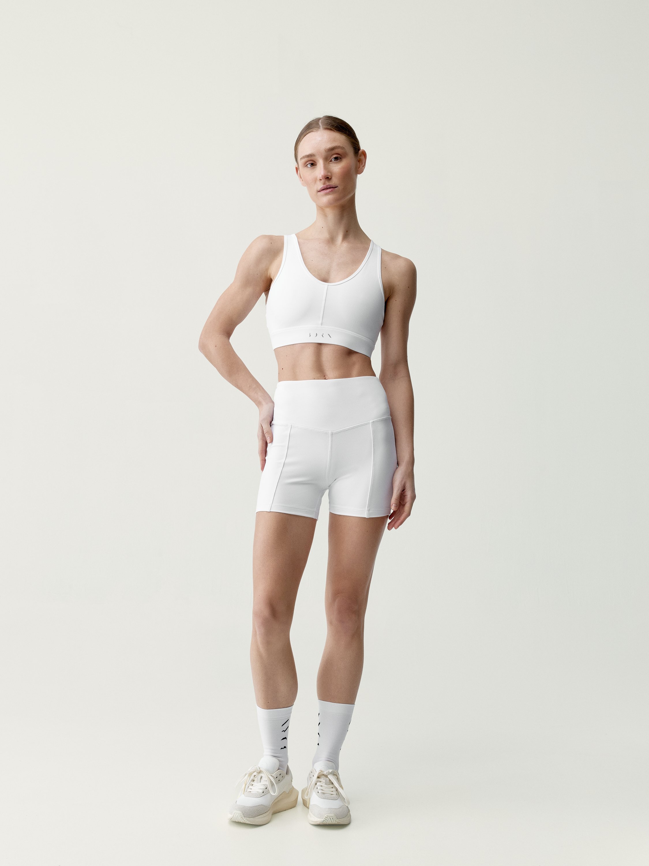 Sports bra medium support performance BORN White