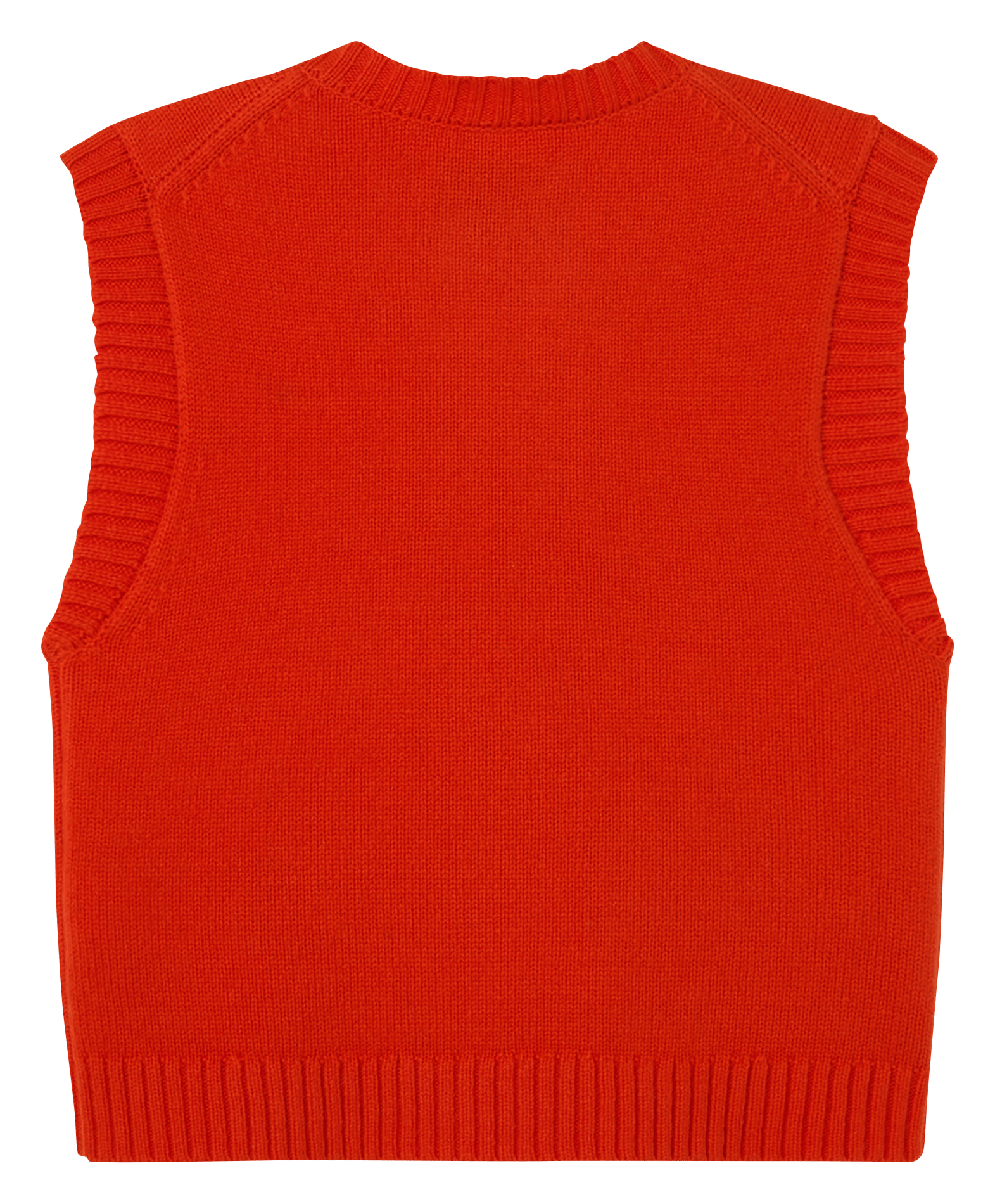 Gilet col rond en laine THE TINY BIG SISTER Rouge