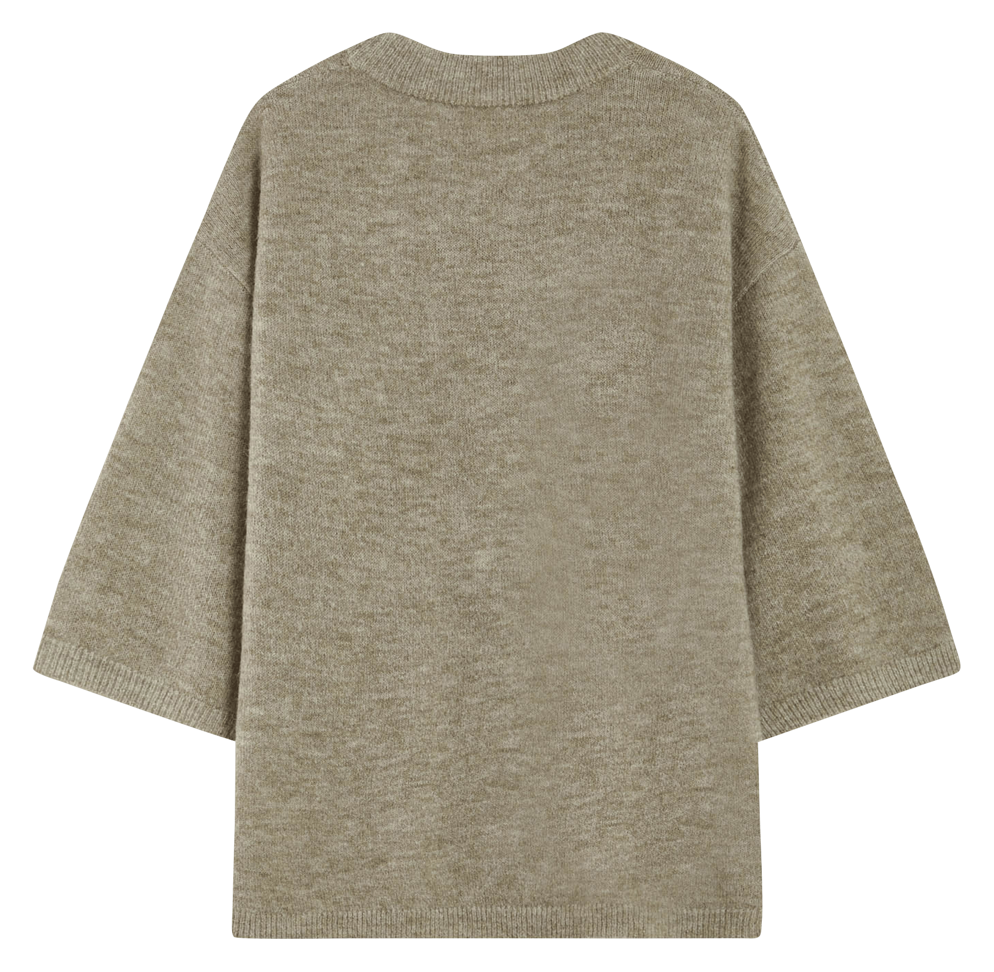 Oversized, gebreide trui met ronde hals GRACE ET MILA Beige