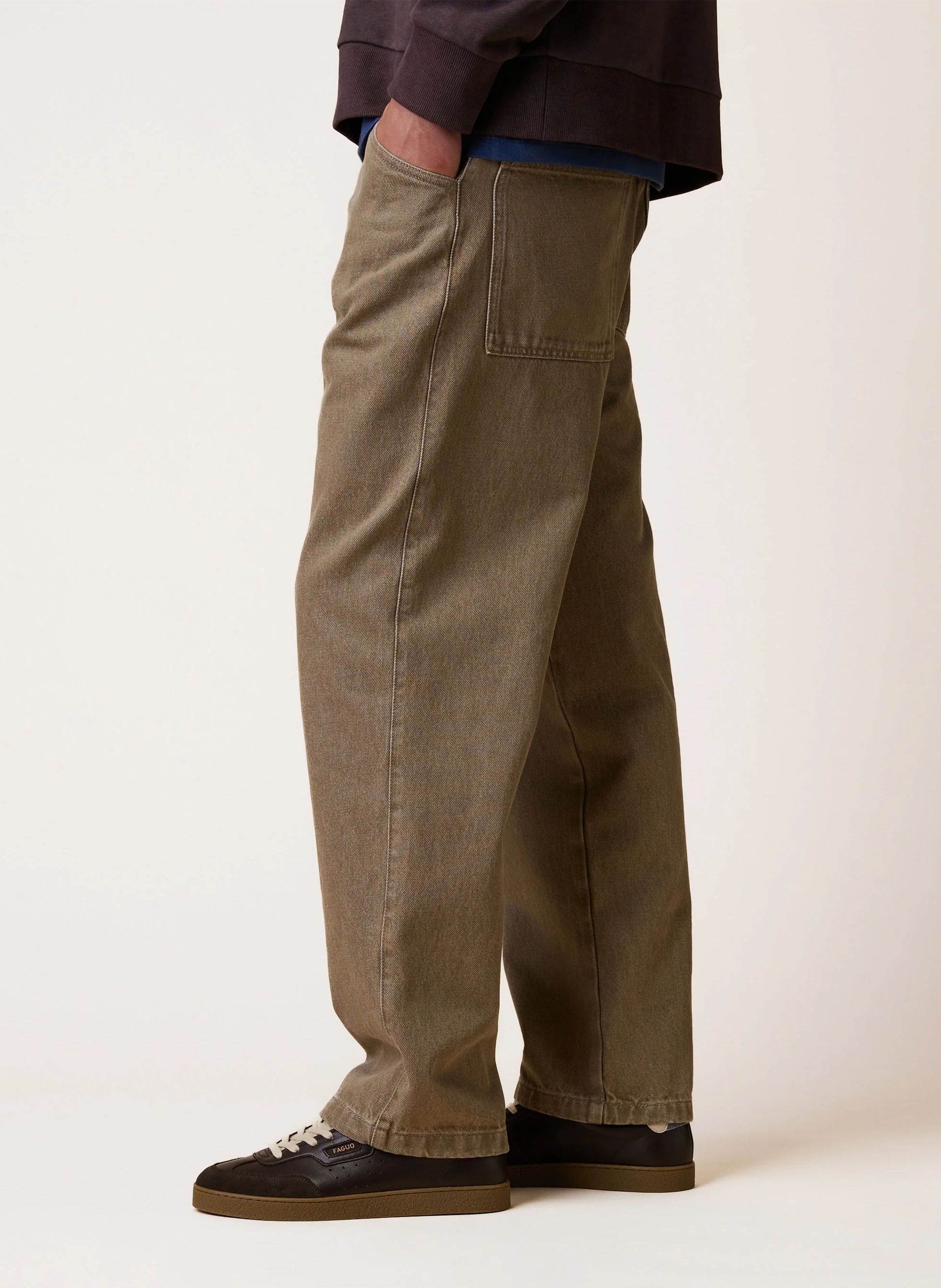Straight Cut Jeans aus Baumwolle FAGUO Beige