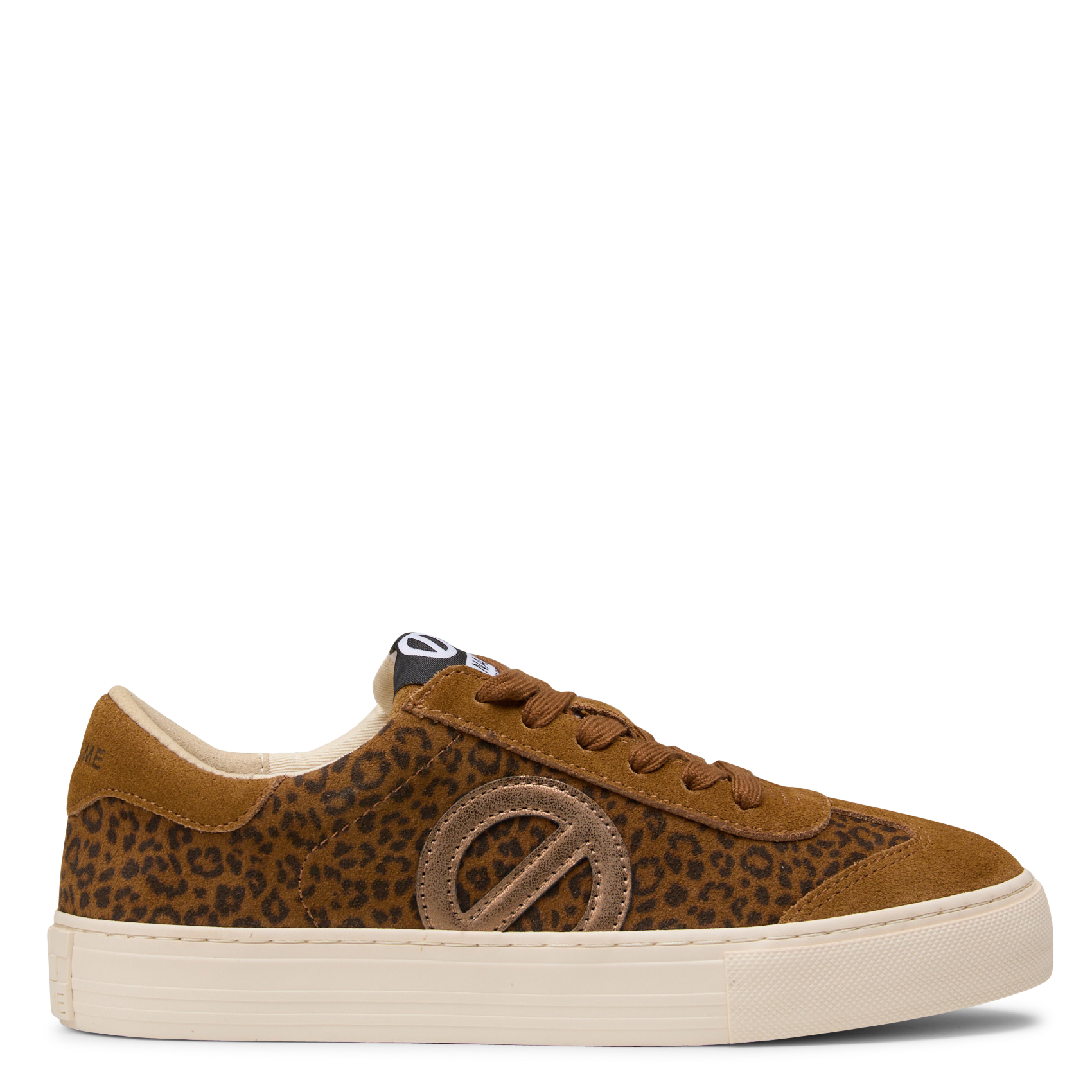Leopardenmuster-Sneaker aus Leder NO NAME Braun
