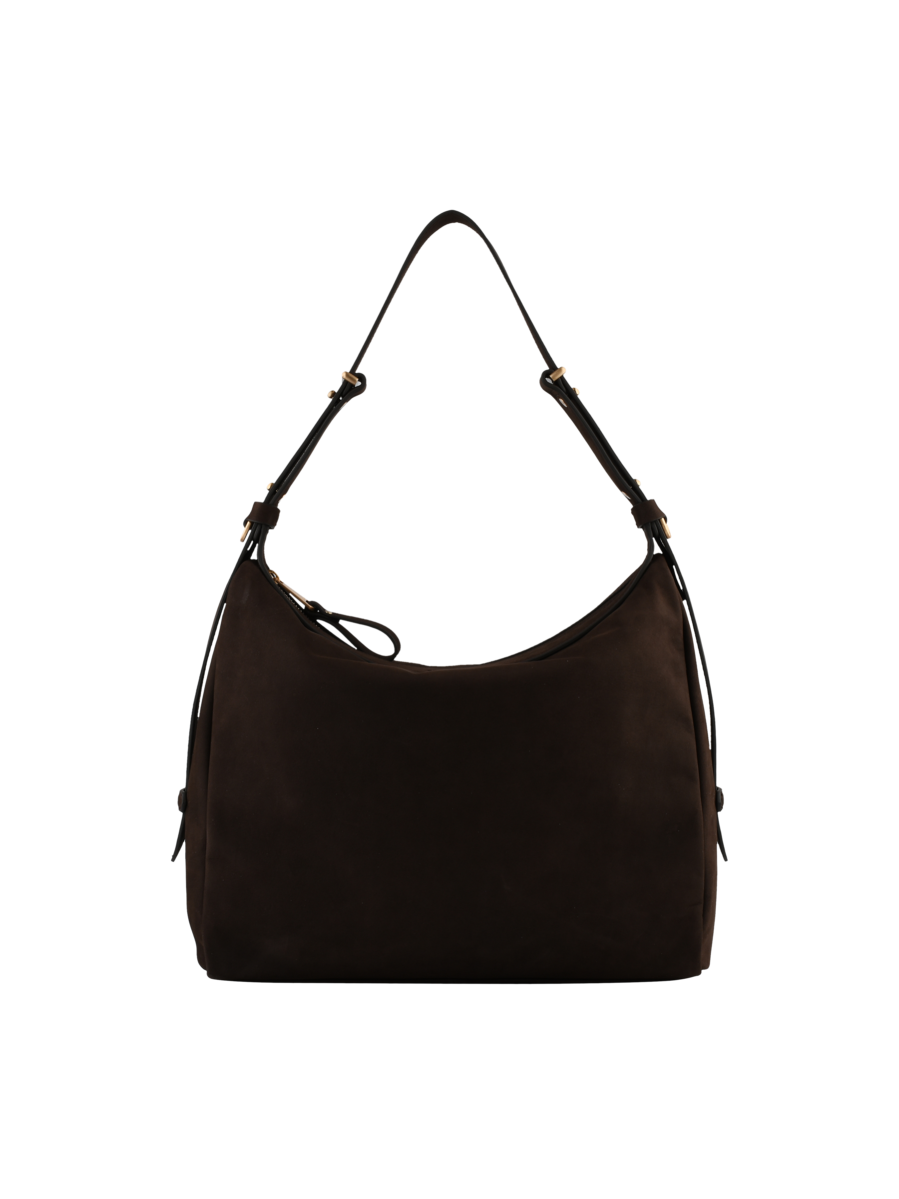 Shoulder bag in cowhide leather with nubuck finish POURCHET