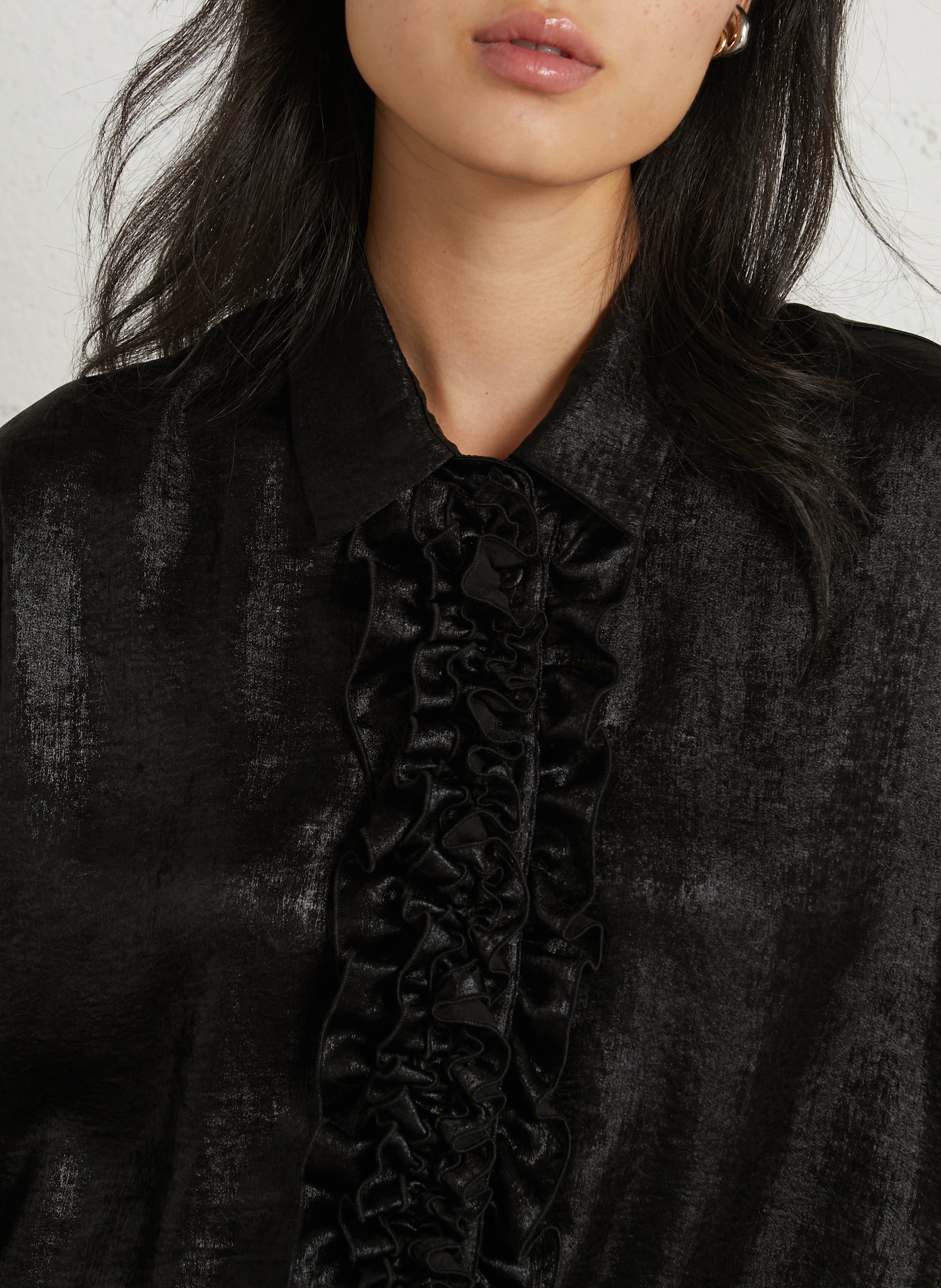 Straight shirt with classic collar MOMONI Black