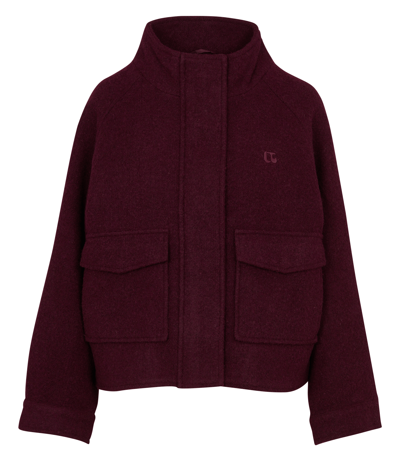 Veste courte oversize col montant LE TEMPS DES CERISES Rouge