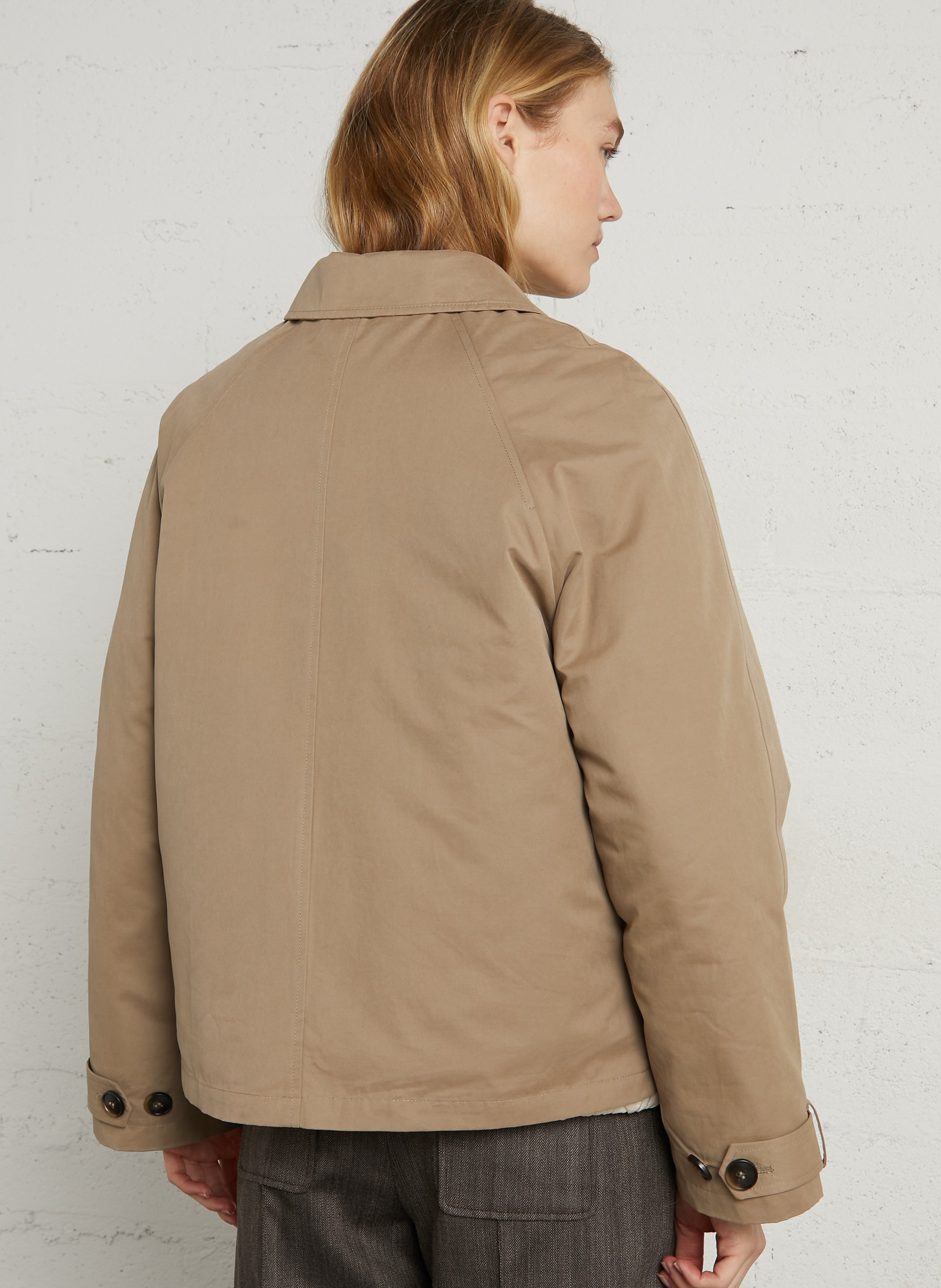 Recht jasje met klassieke kraag HARTFORD Beige