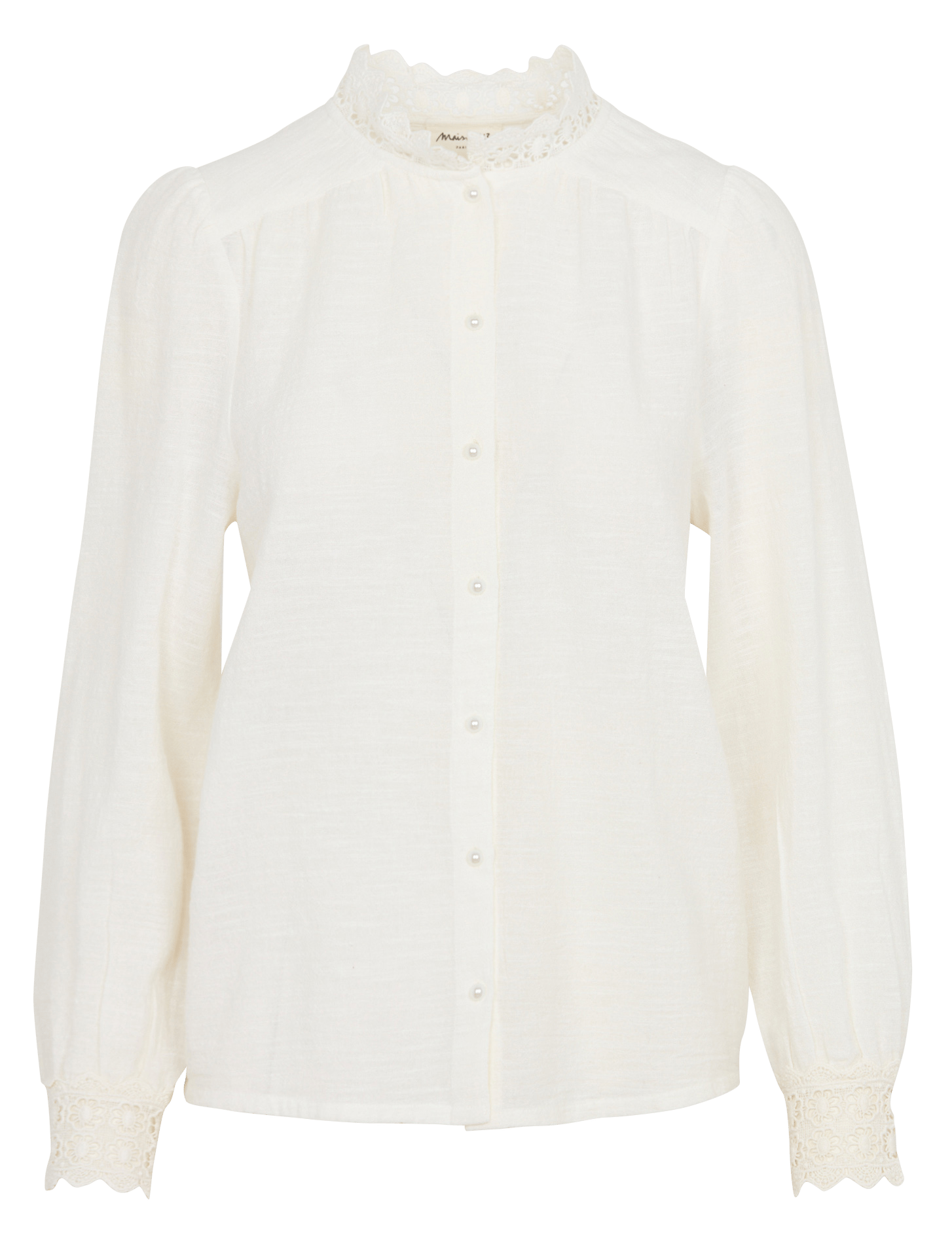 Straight cotton shirt MAISON 123 Beige