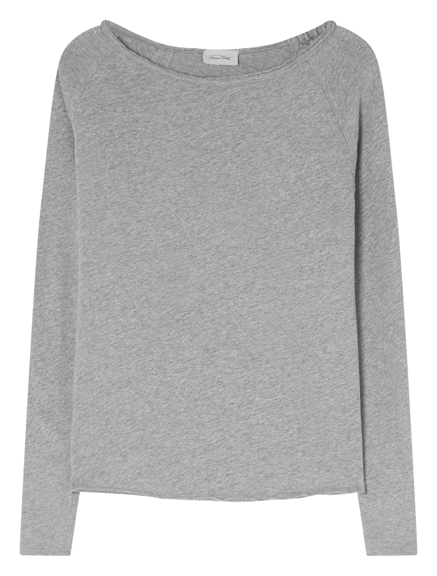 Tee-shirt col rond en coton Gris