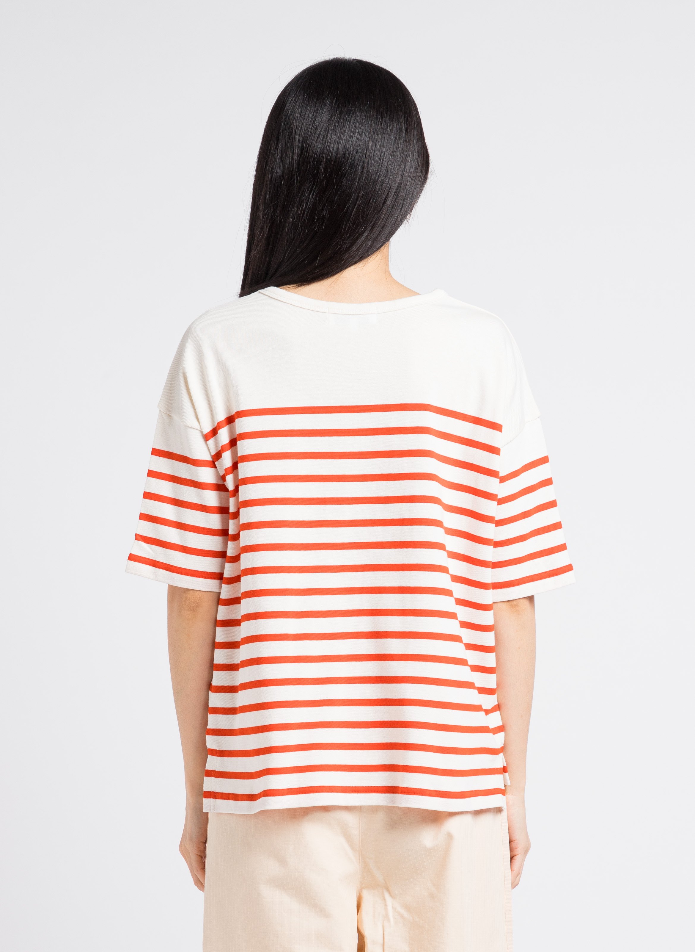 Tee-shirt ample col rond en coton bio  MAISON LABICHE Blanc