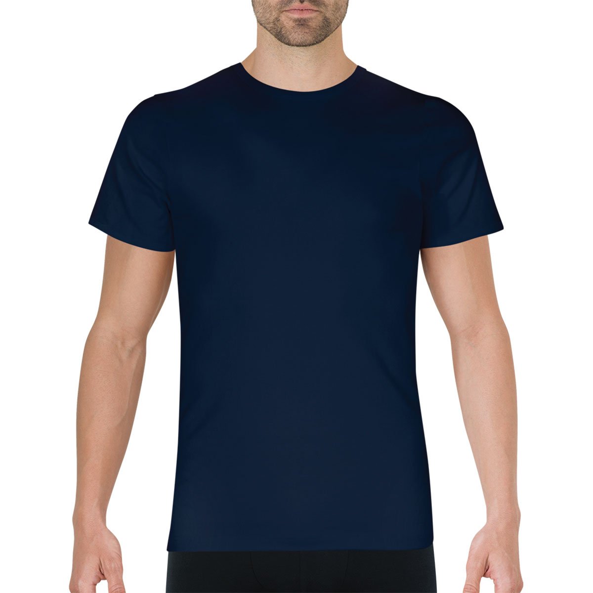 Round neck premium pure cotton T-shirt by Eminence EMINENCE Blue