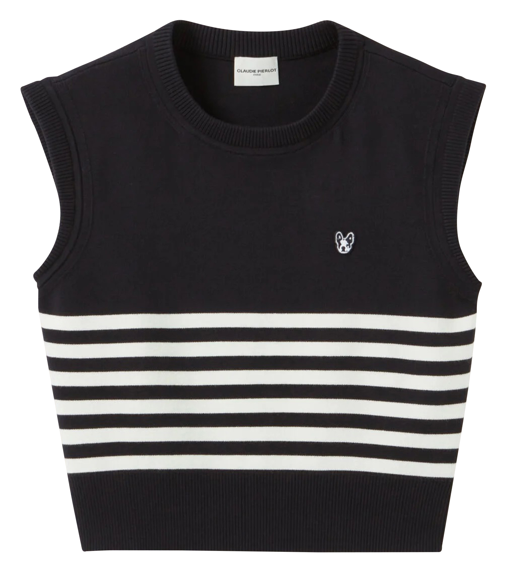 Pull col rond rayé CLAUDIE PIERLOT Multicolore