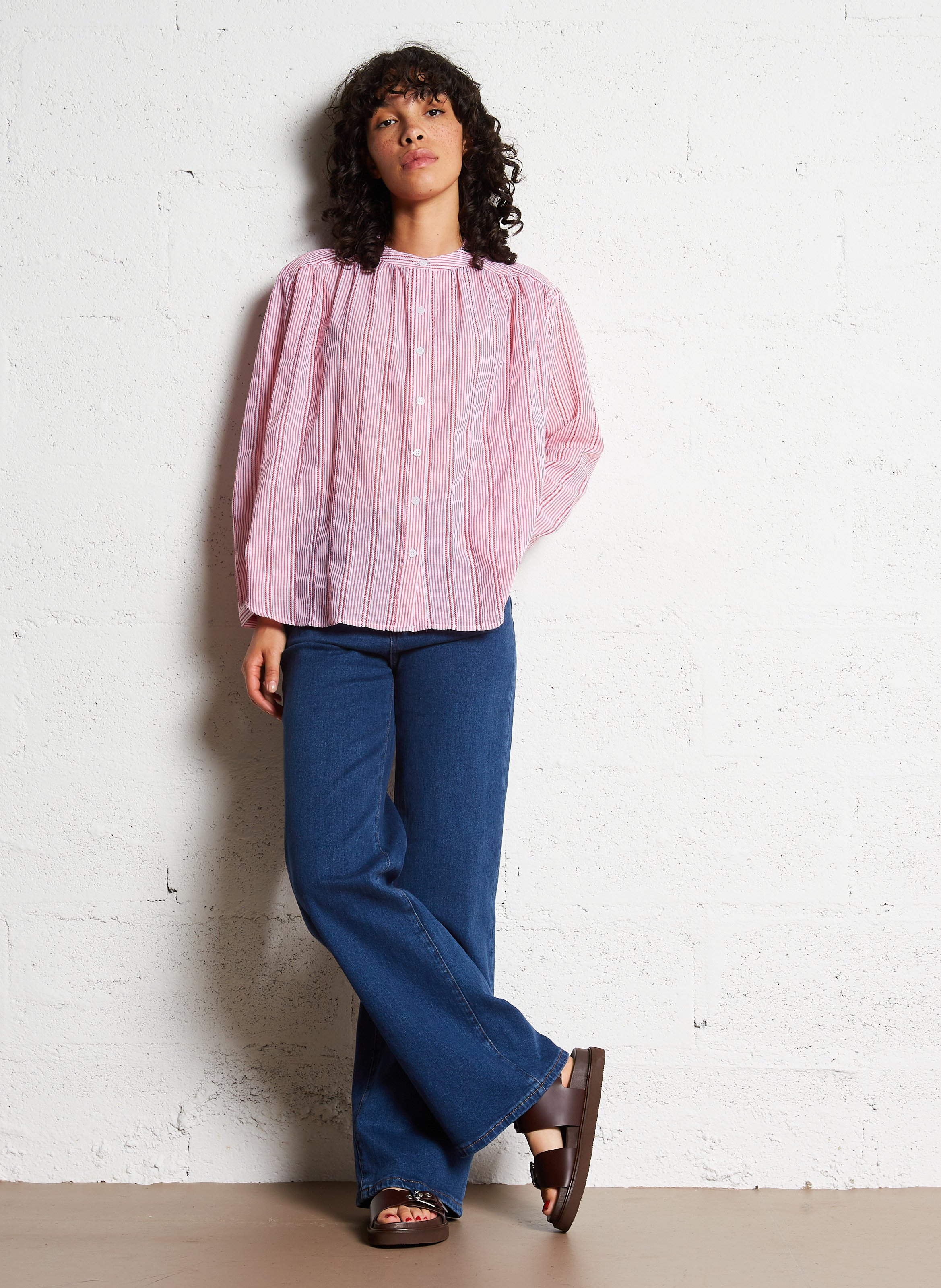 Jean large taille haute en coton mélangé LA PETITE ETOILE Jean brut