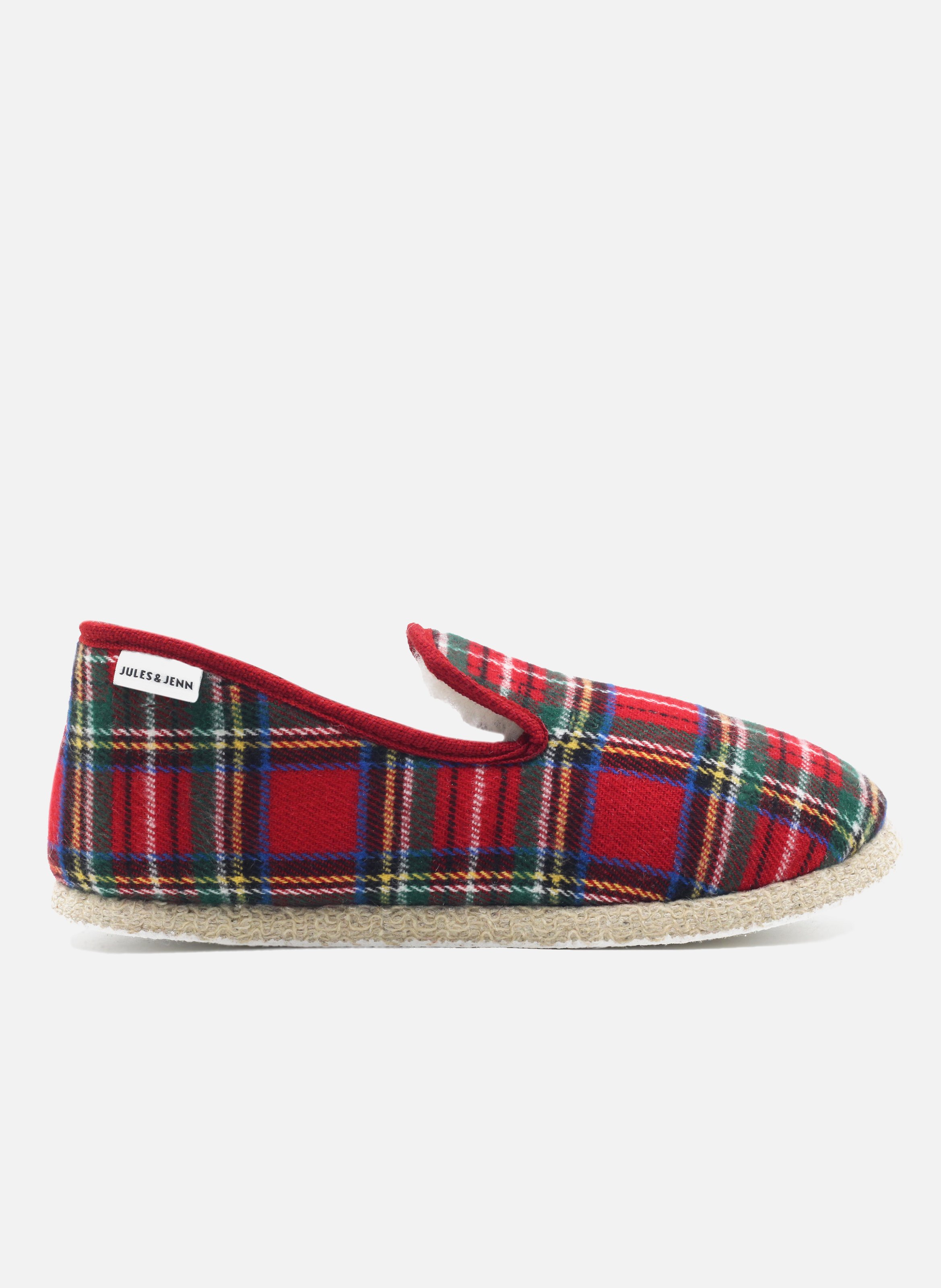 Fabric Charentaise slippers JULES & JENN Red
