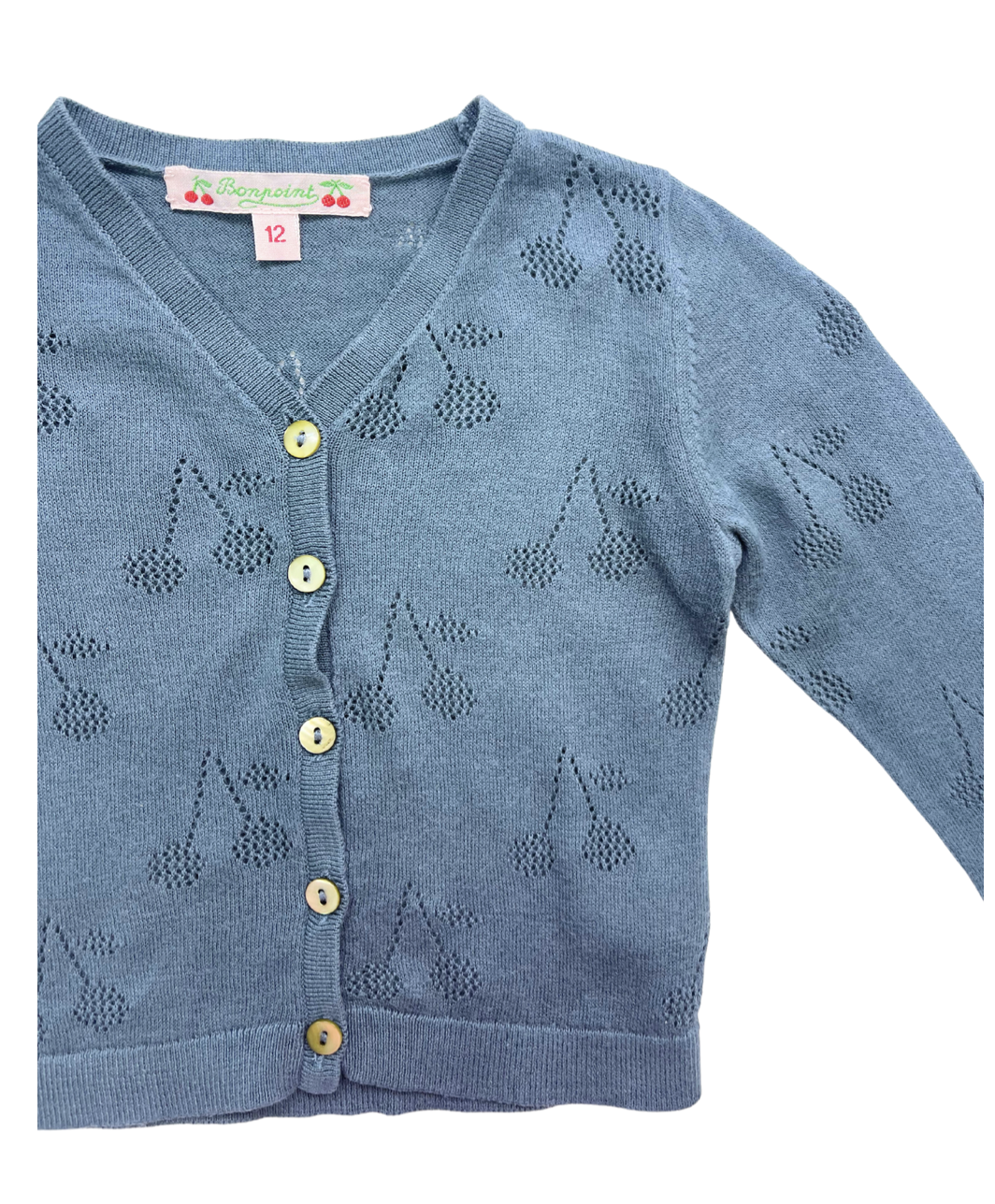 Blue Baby Cardigan - 12 months BONPOINT - Seconde Main Blue