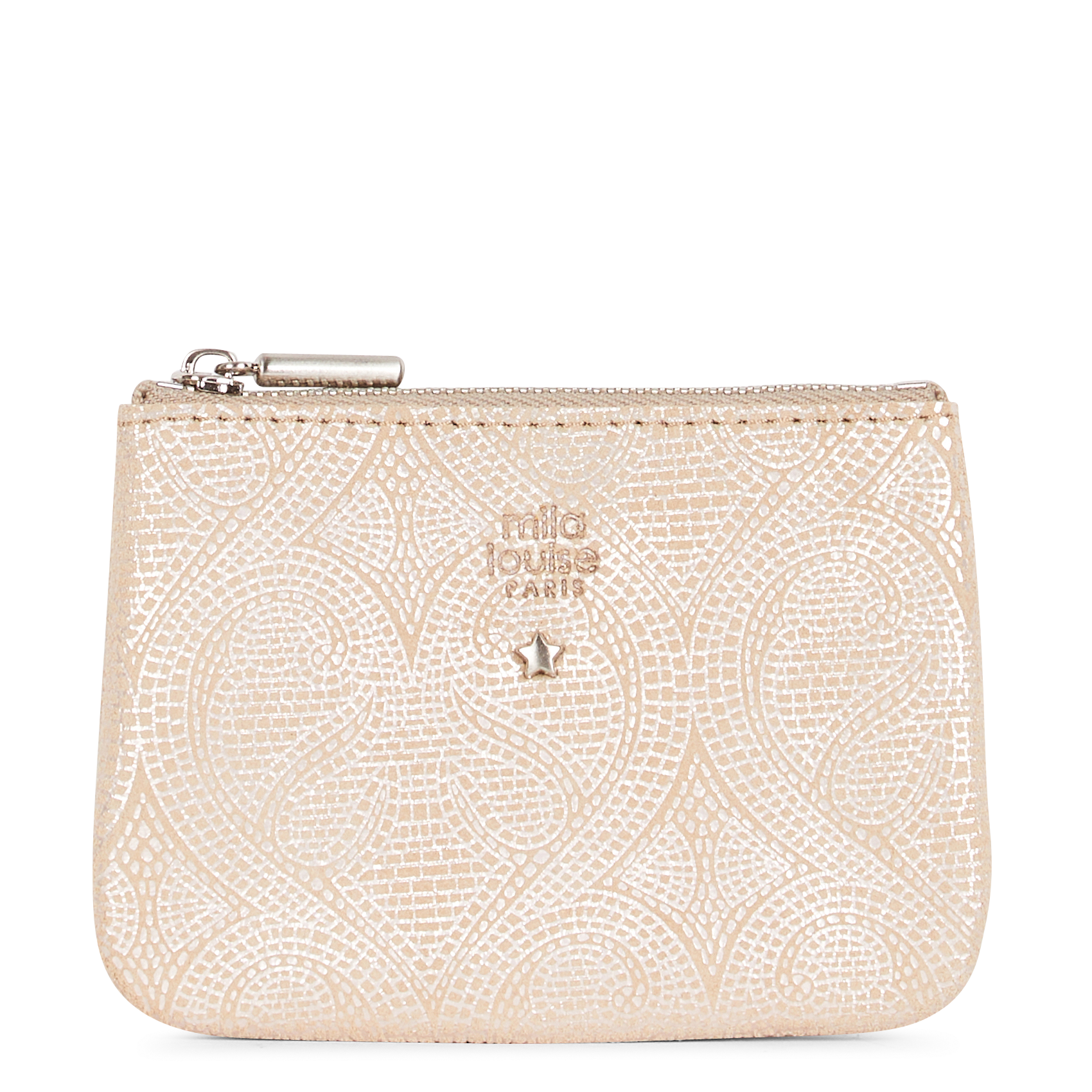 Leder-Geldbeutel MILA LOUISE Beige