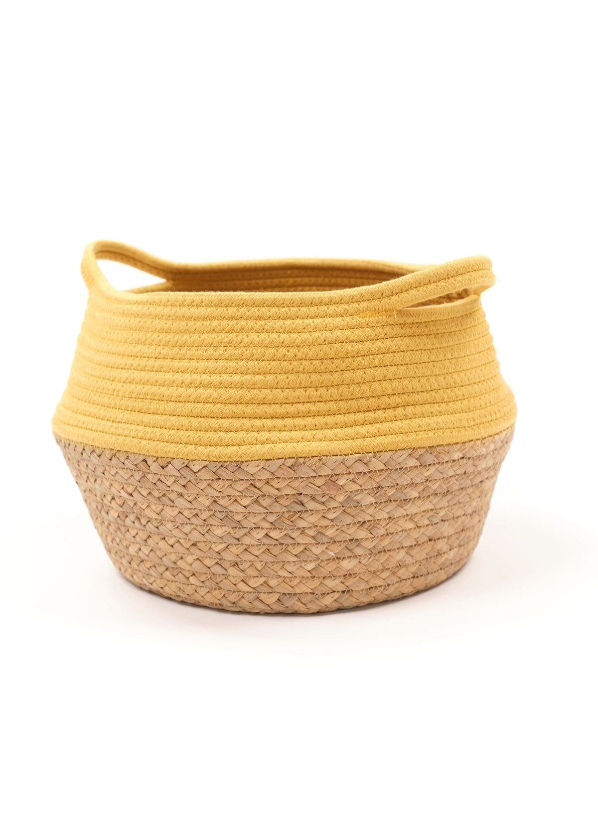 Round cotton basket FACTORY Yellow