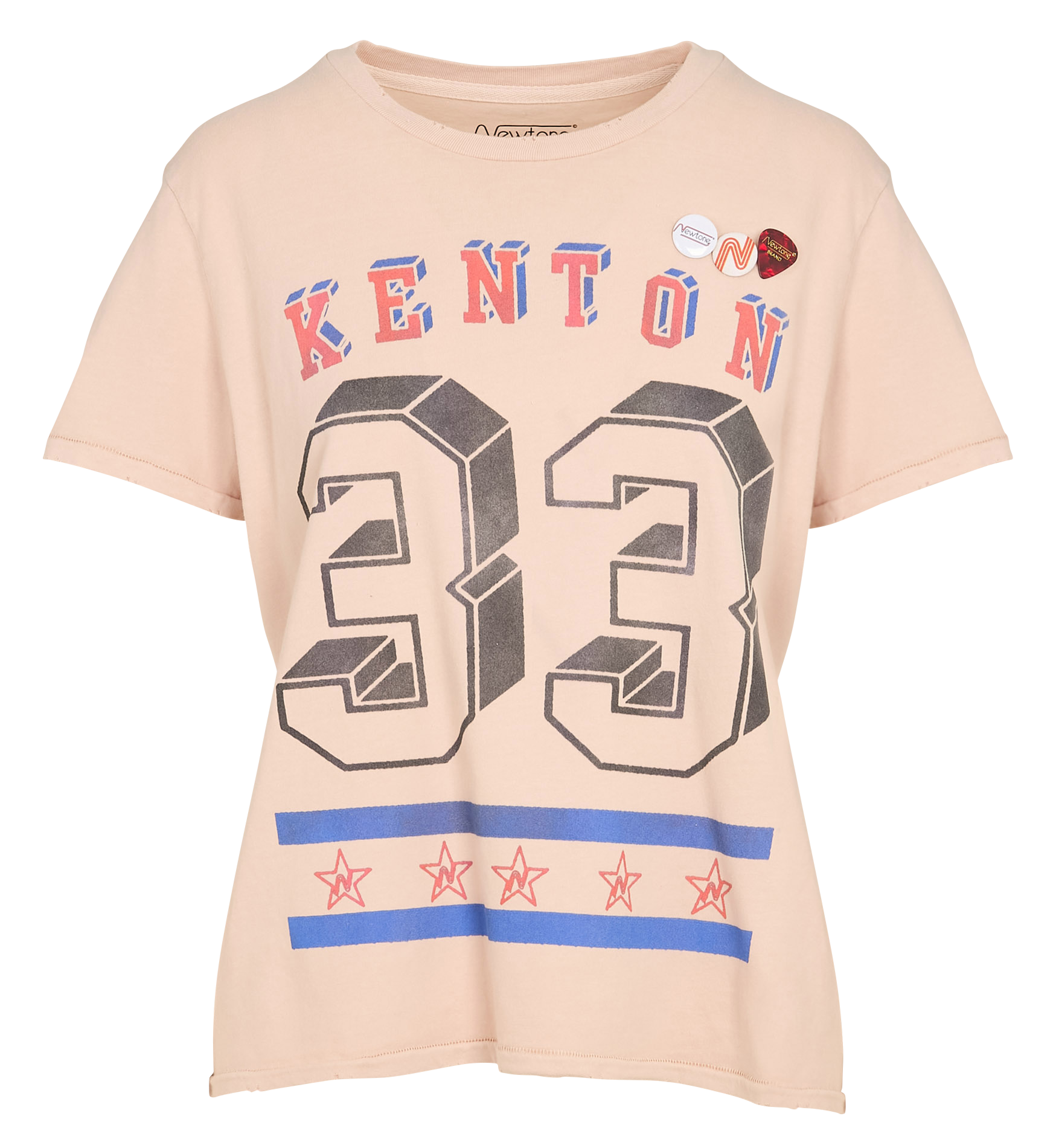 Straight cotton T-shirt with screen printing NEWTONE Grey