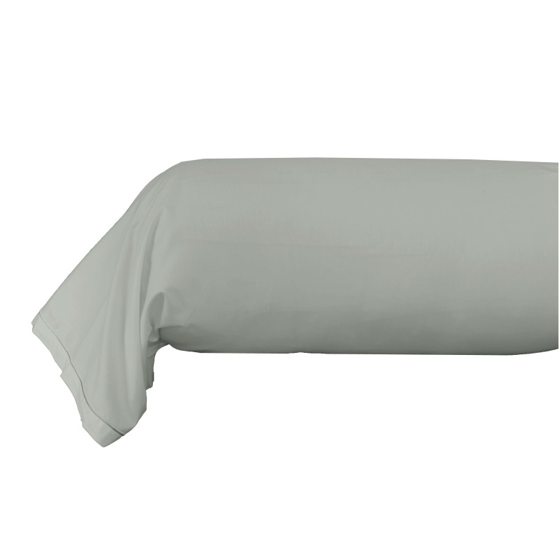 100% Pure Cotton Bolster Pillowcase COTON PUR Grey