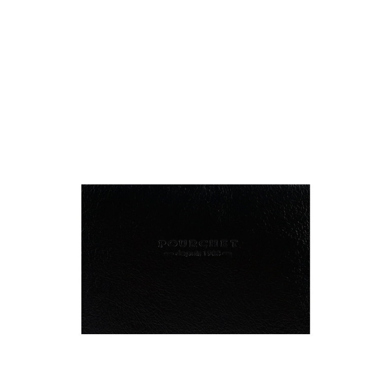 Crossbody bag - cowhide leather POURCHET Black