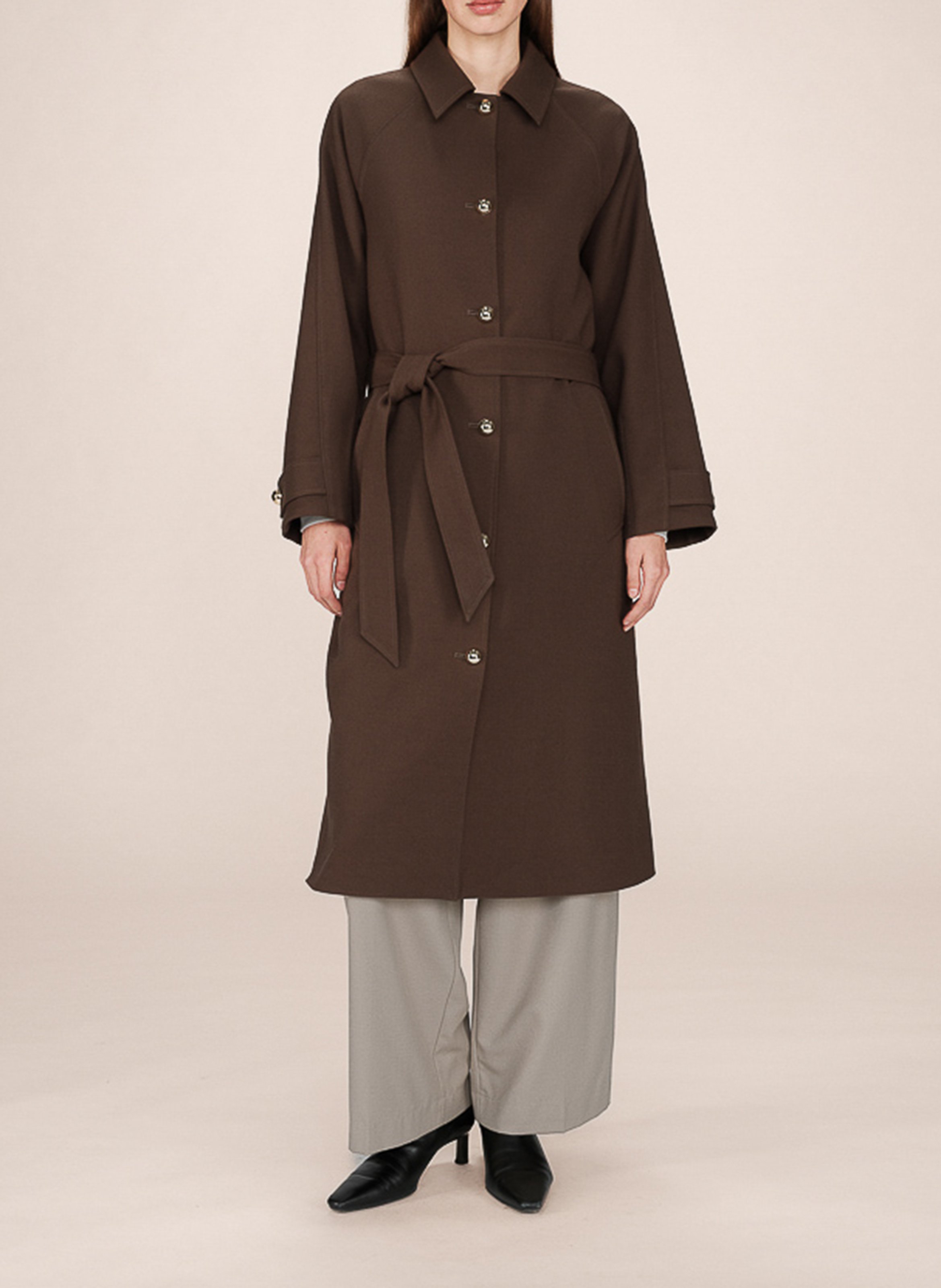 Classic collar trench coat GRACE ET MILA Brown