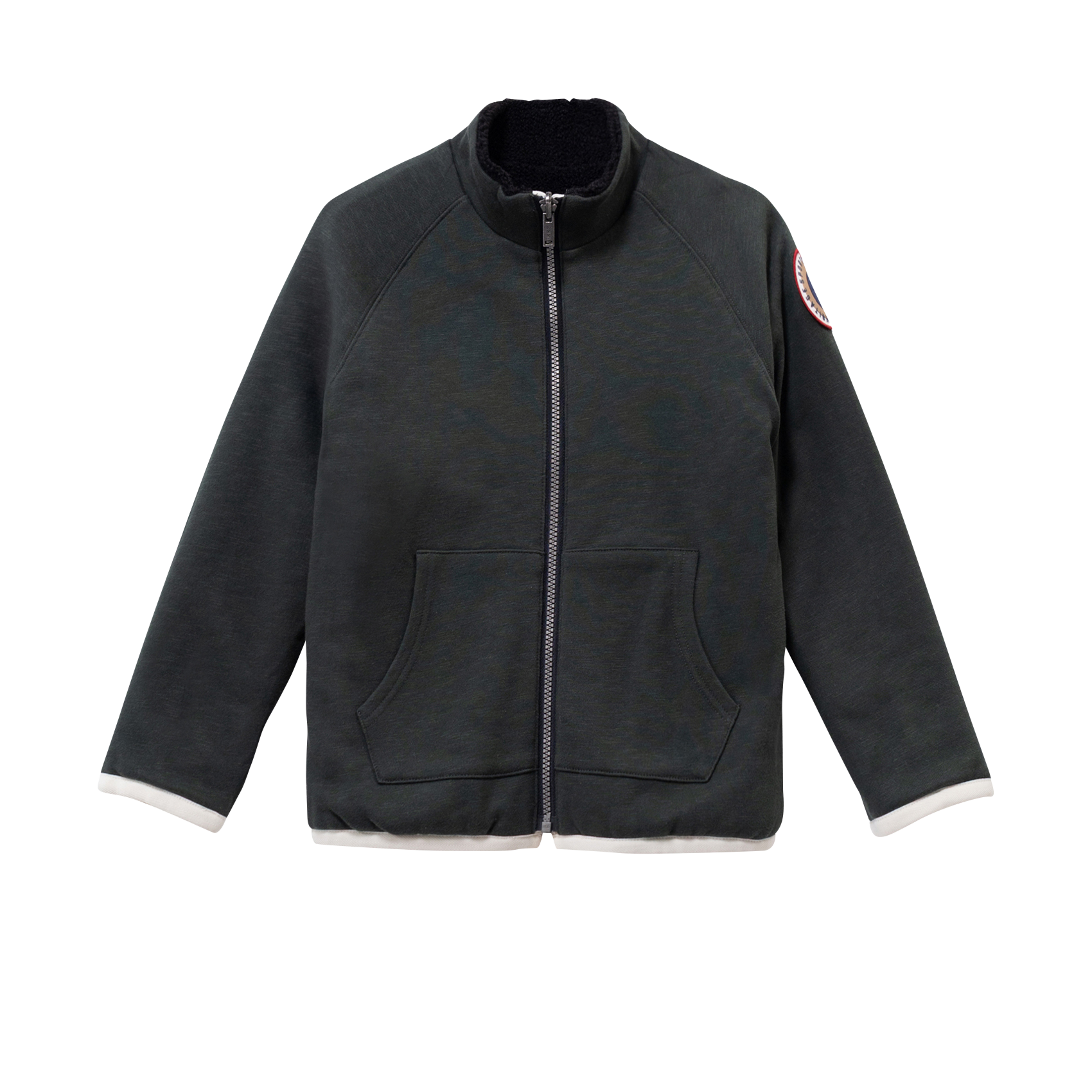 Cardigan réversible col montant en sherpa IKKS JUNIOR Noir