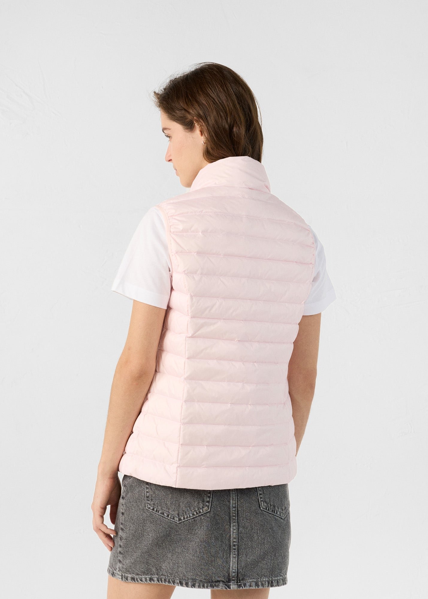 Petals Pink Sleeveless Lightweight Puffer Vest Pink