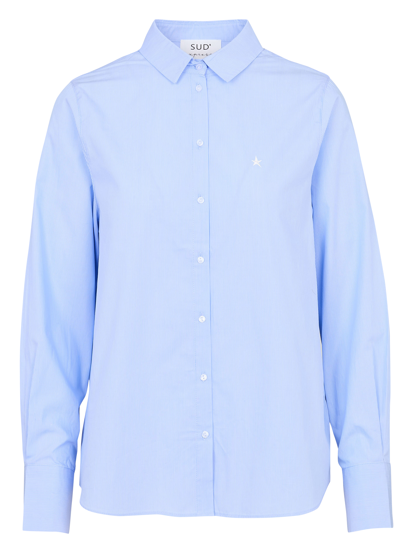 Chemise ample col classique en coton SUD EXPRESS Bleu