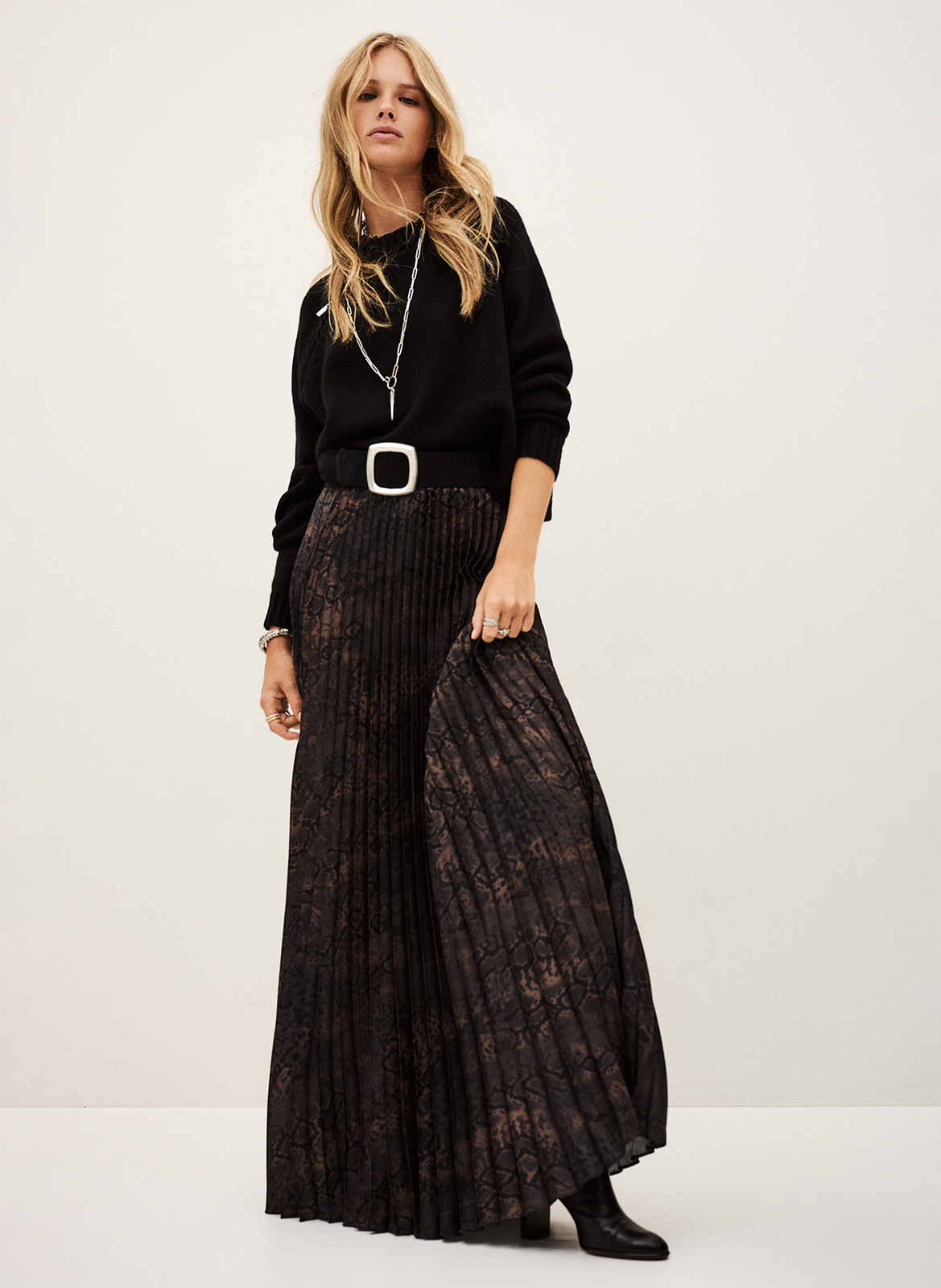 Long printed skirt BA&amp;SH Brown
