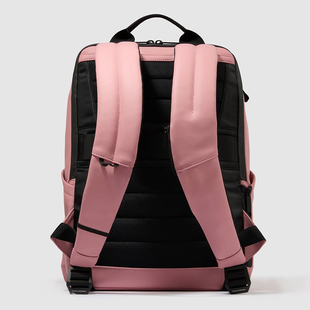 Backpack for computer and ipad® with chest strap, bottle pocket PIQUADRO Pink