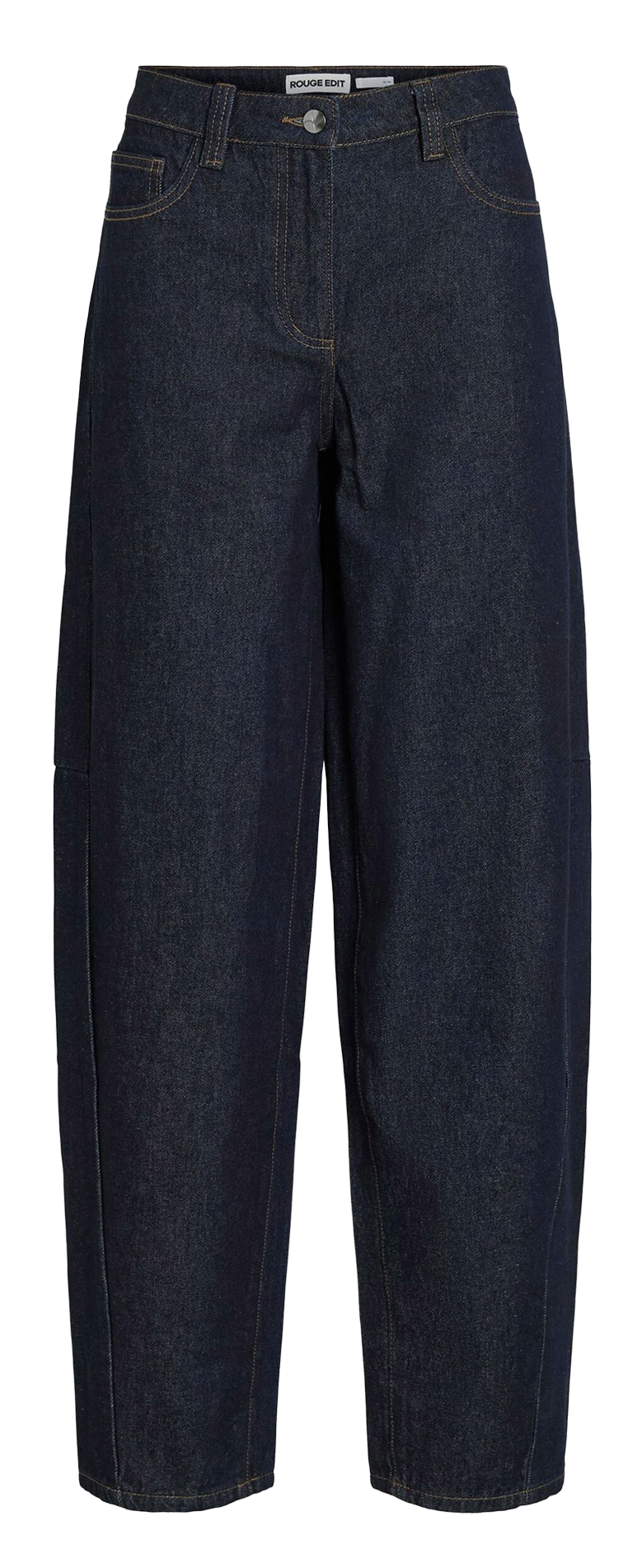 Jean barrel en coton mélangé ROUGE EDIT Bleu