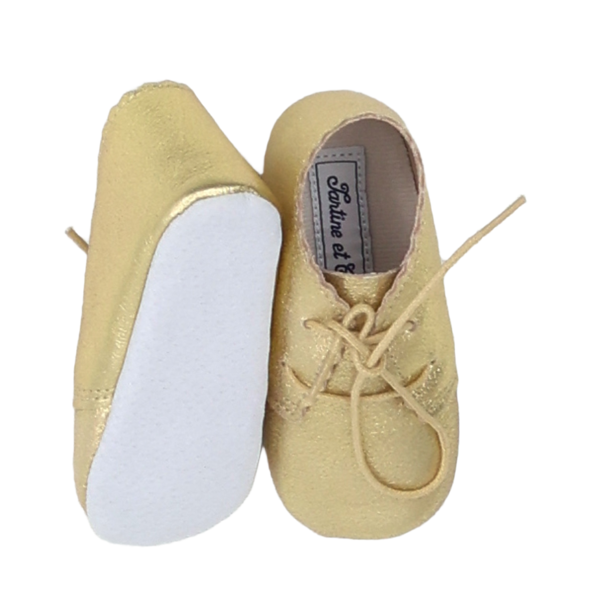 Gold Baby Ballet Flats - Size 19 TARTINE ET CHOCOLAT - seconde-main Golden