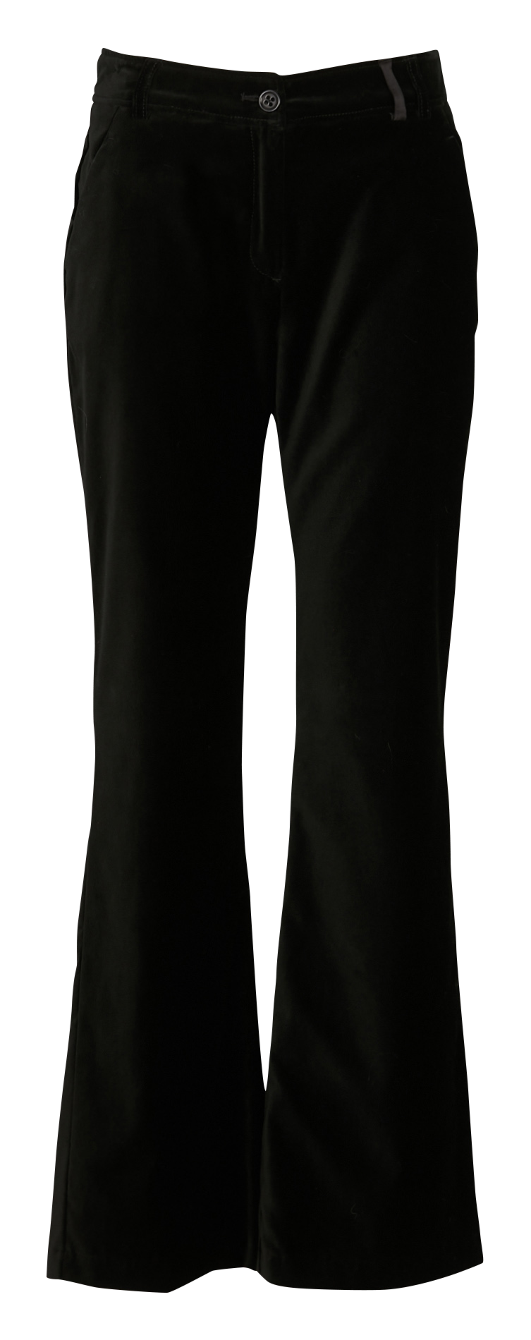 Flare Samt Hose in Uni ACOTE Schwarz