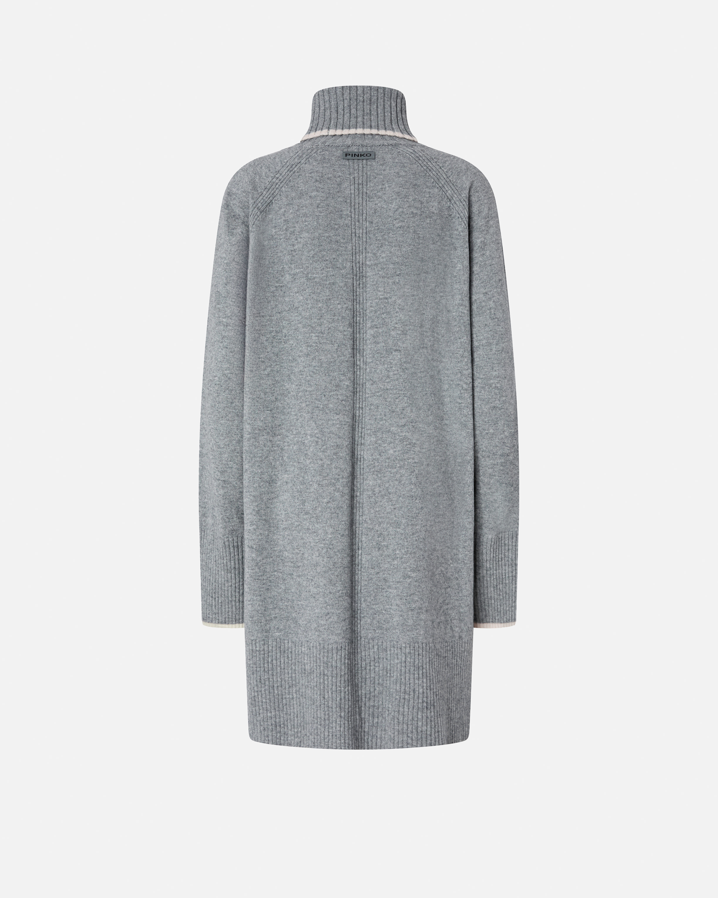 Short knit dress with high neck PINKO Grey
