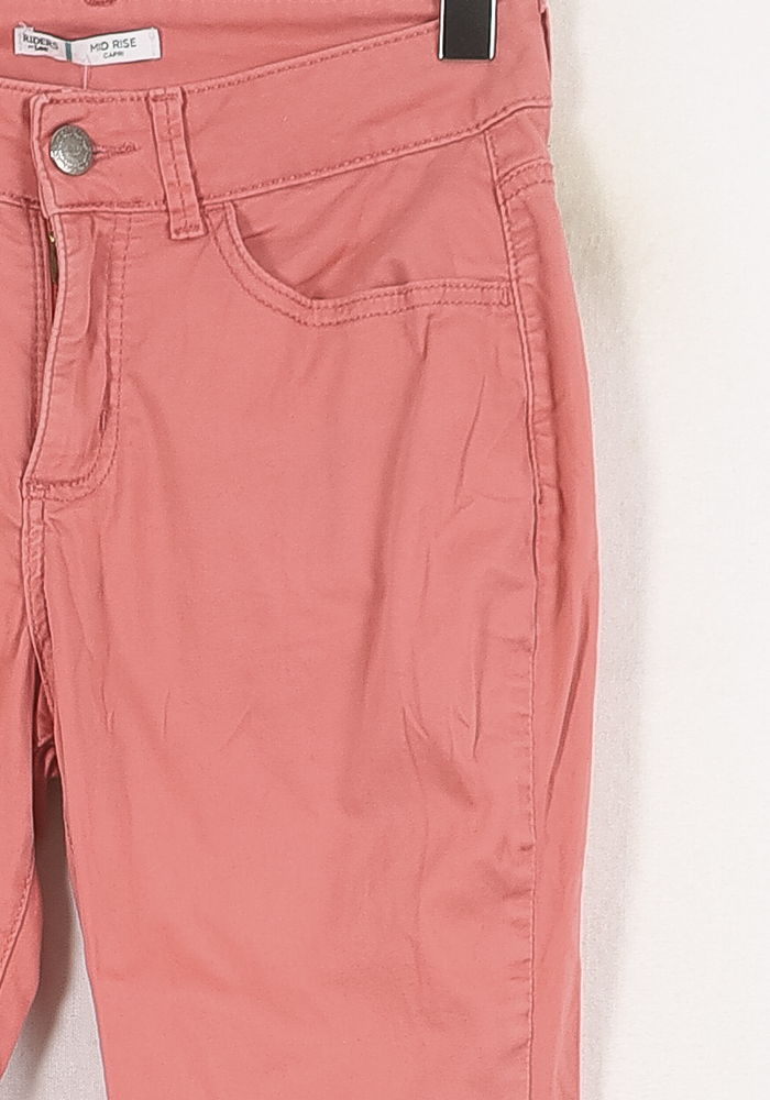 Cropped slim jeans with studs LEE - Seconde Main Pink