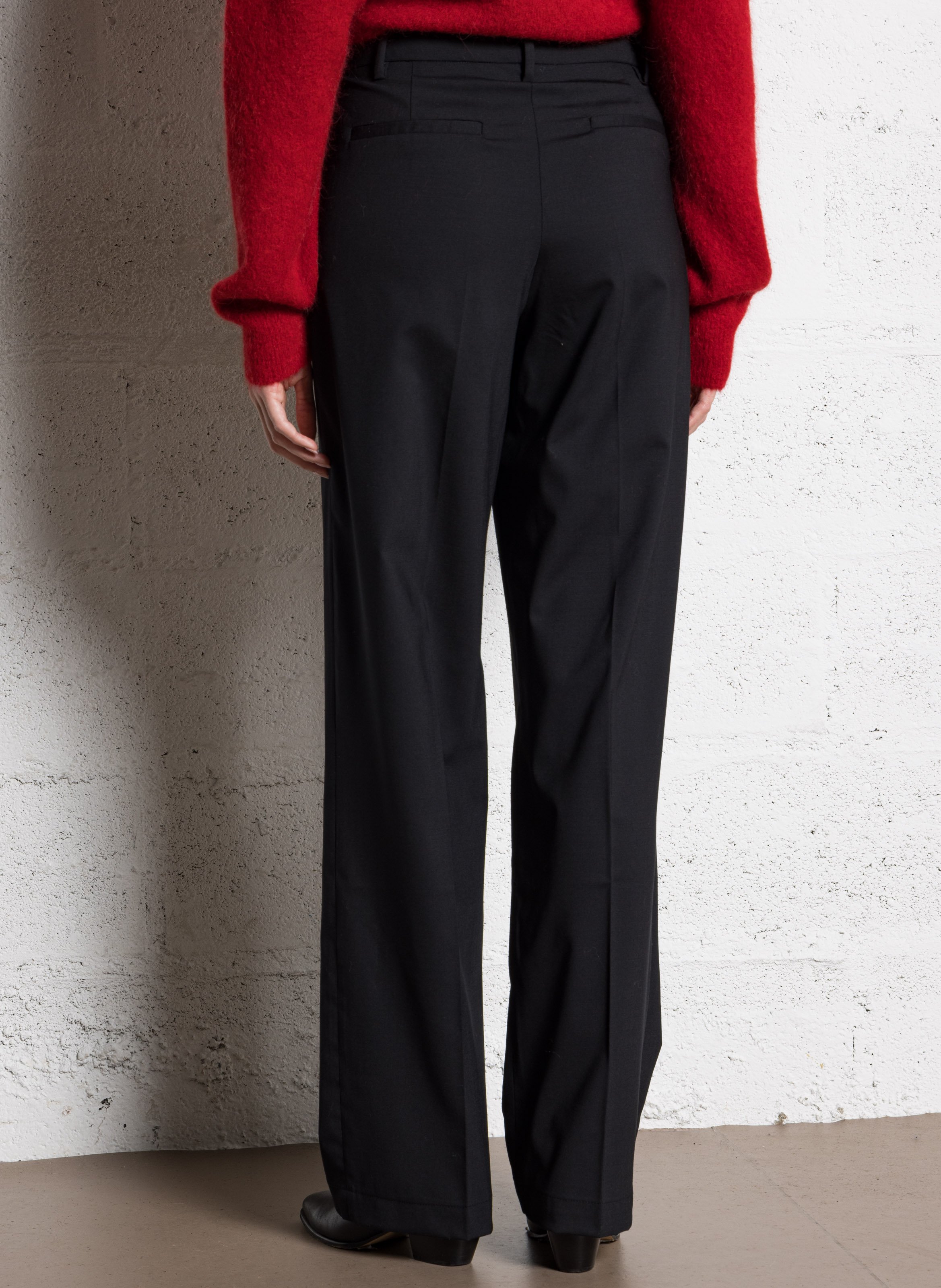 Straight wool trousers BELLEPIECE Black