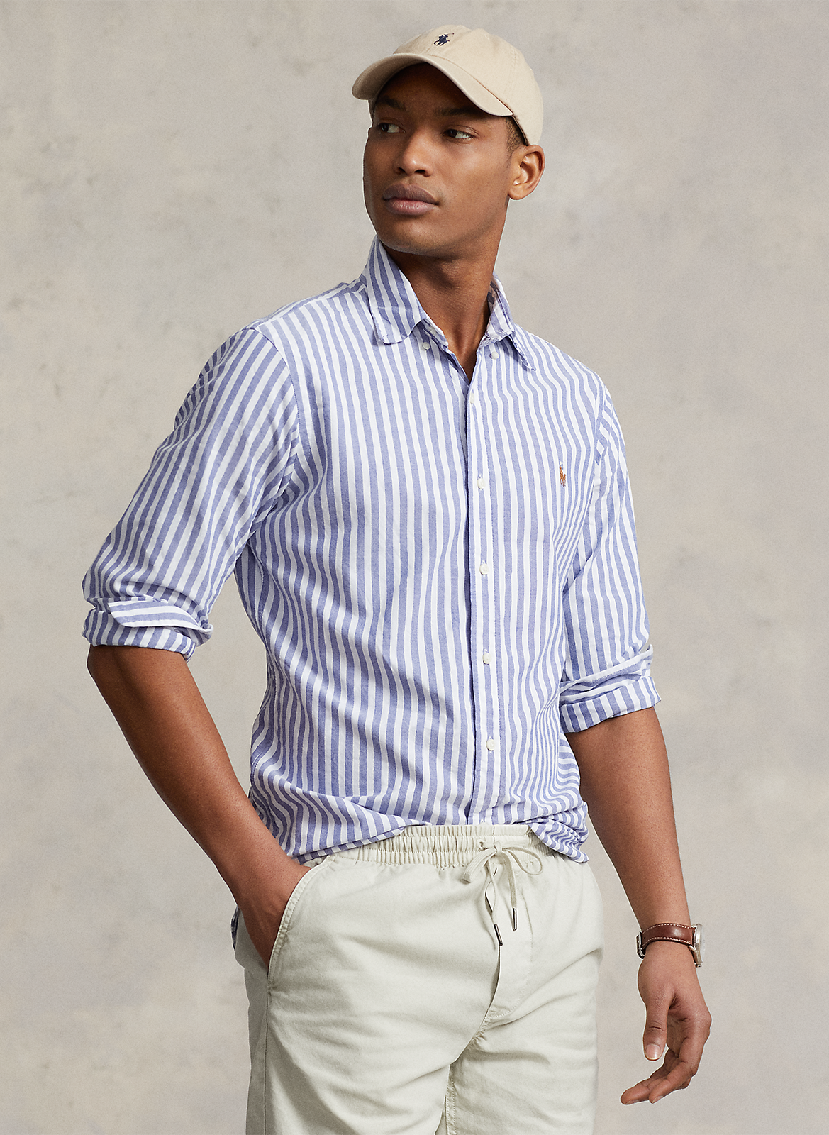 Slim-fit striped cotton shirt POLO RALPH LAUREN Multicolored