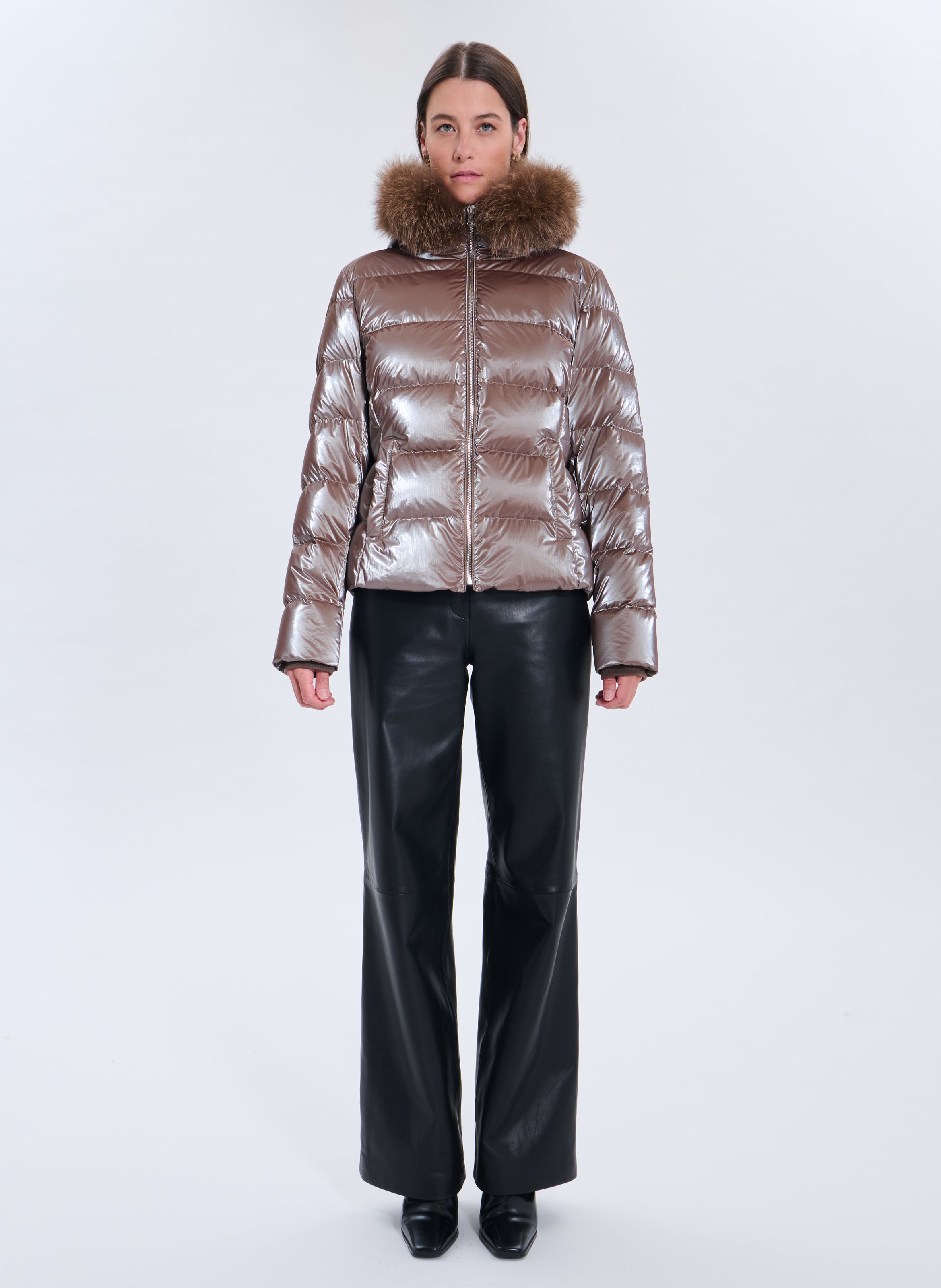 High-neck padded jacket ZAPA Beige