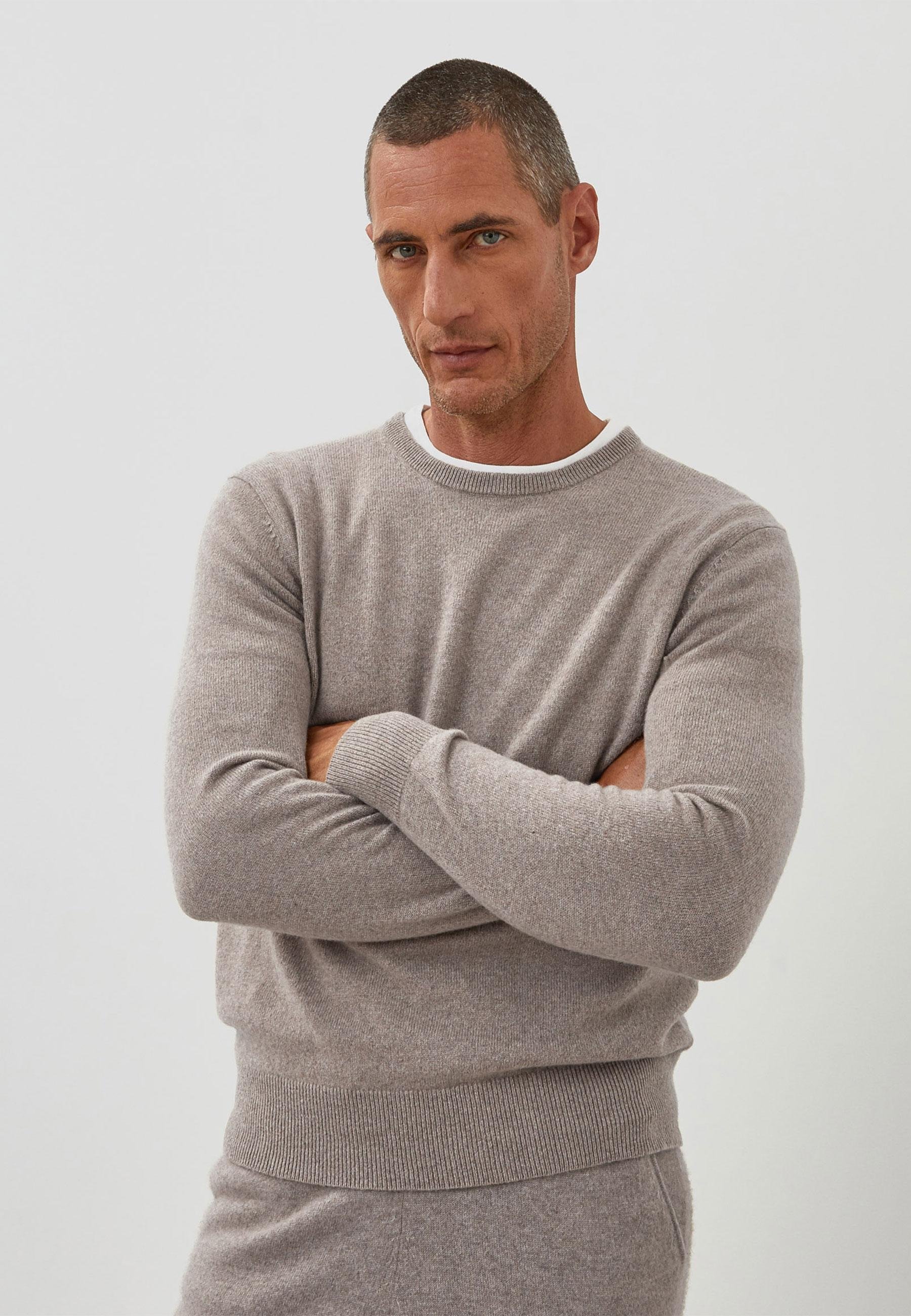 Pull homme col rond cachemire RODIER Beige