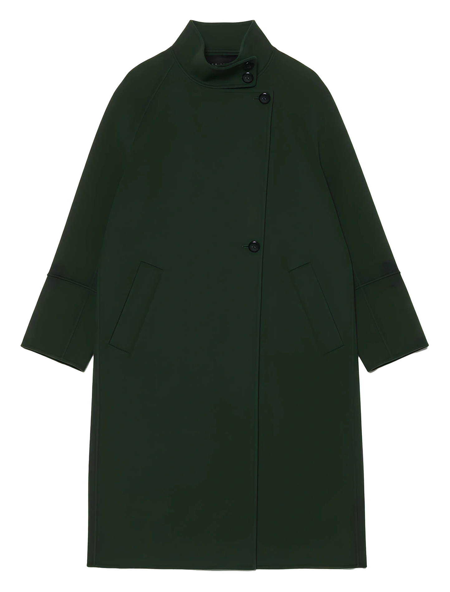 Halblanger Mantel aus Wollmix mit Stehkragen TARA JARMON Grun
