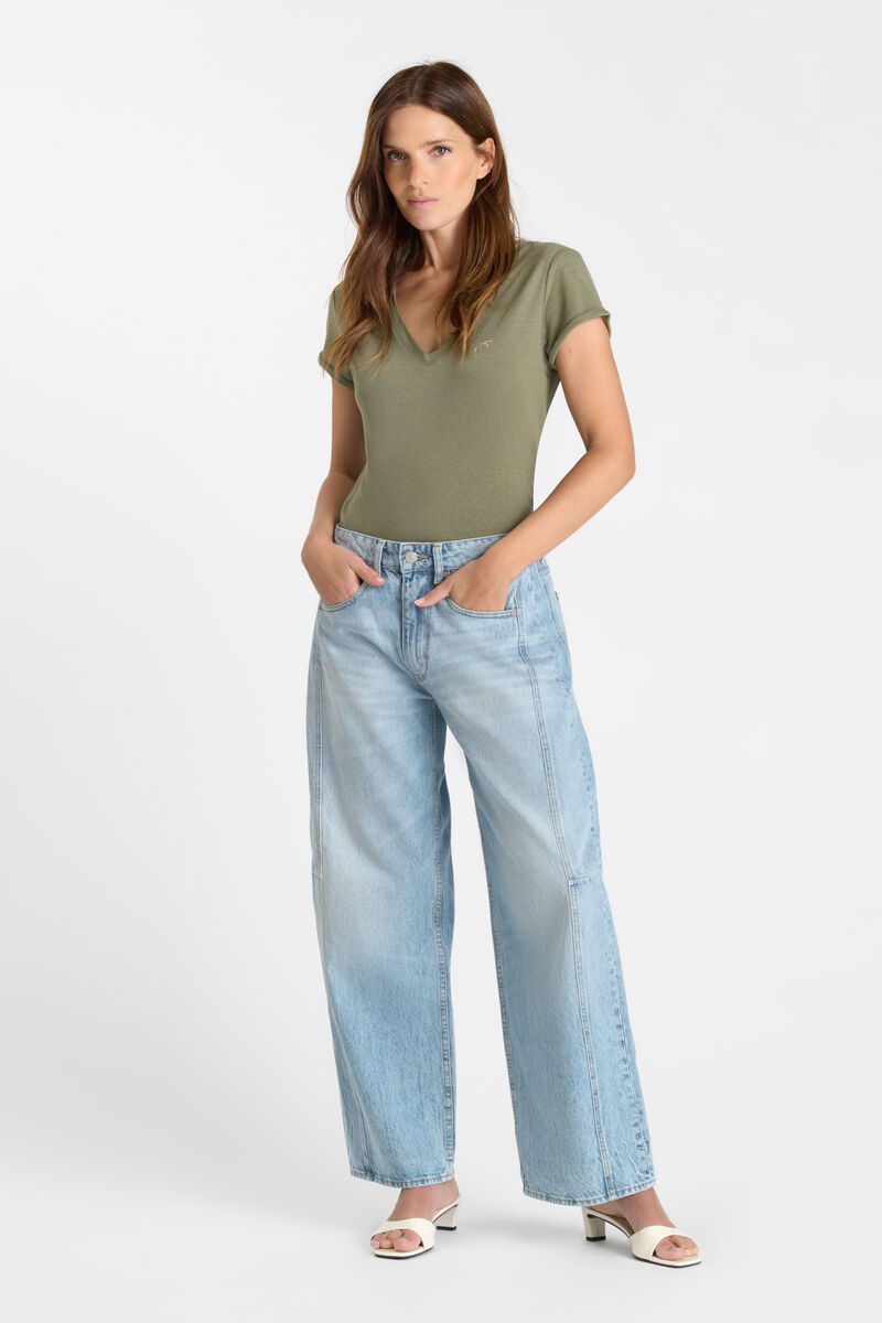 Loose jeans, wide, length 34 LE TEMPS DES CERISES Blue