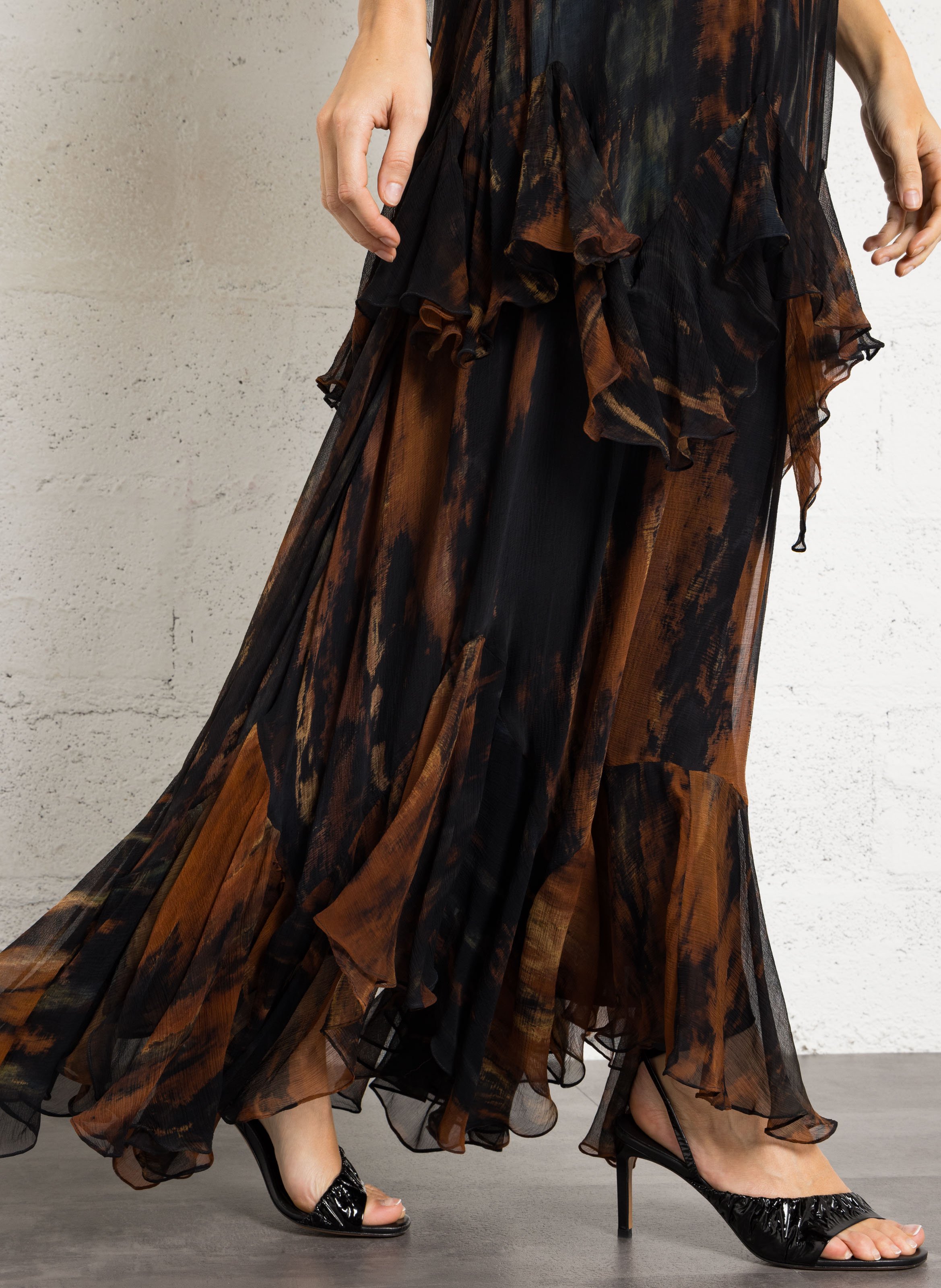 Long V-neck dress MES DEMOISELLES Multicolored