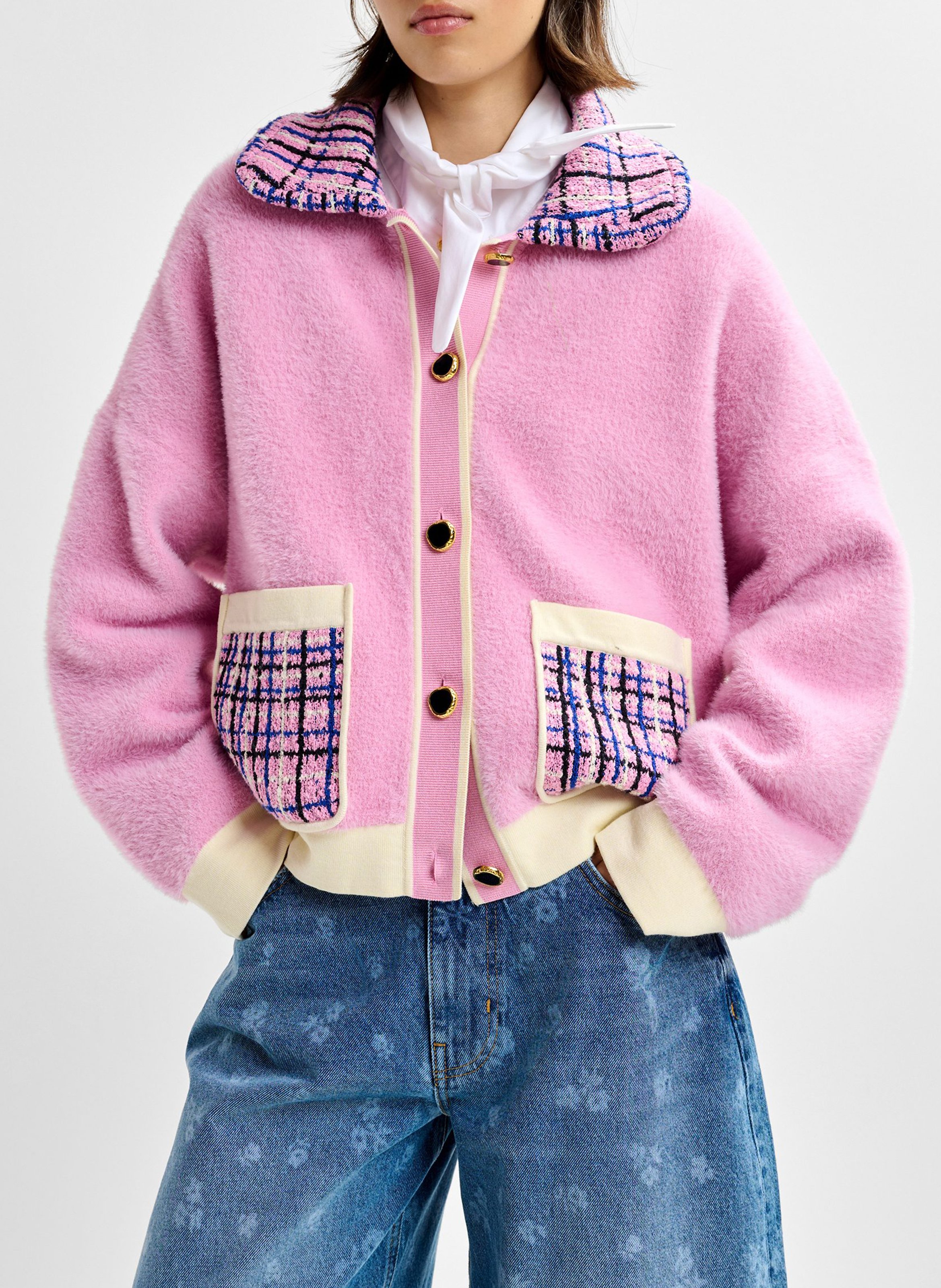 Mantel im Oversize-Stil mit Tweed-Detail ESSENTIEL ANTWERP