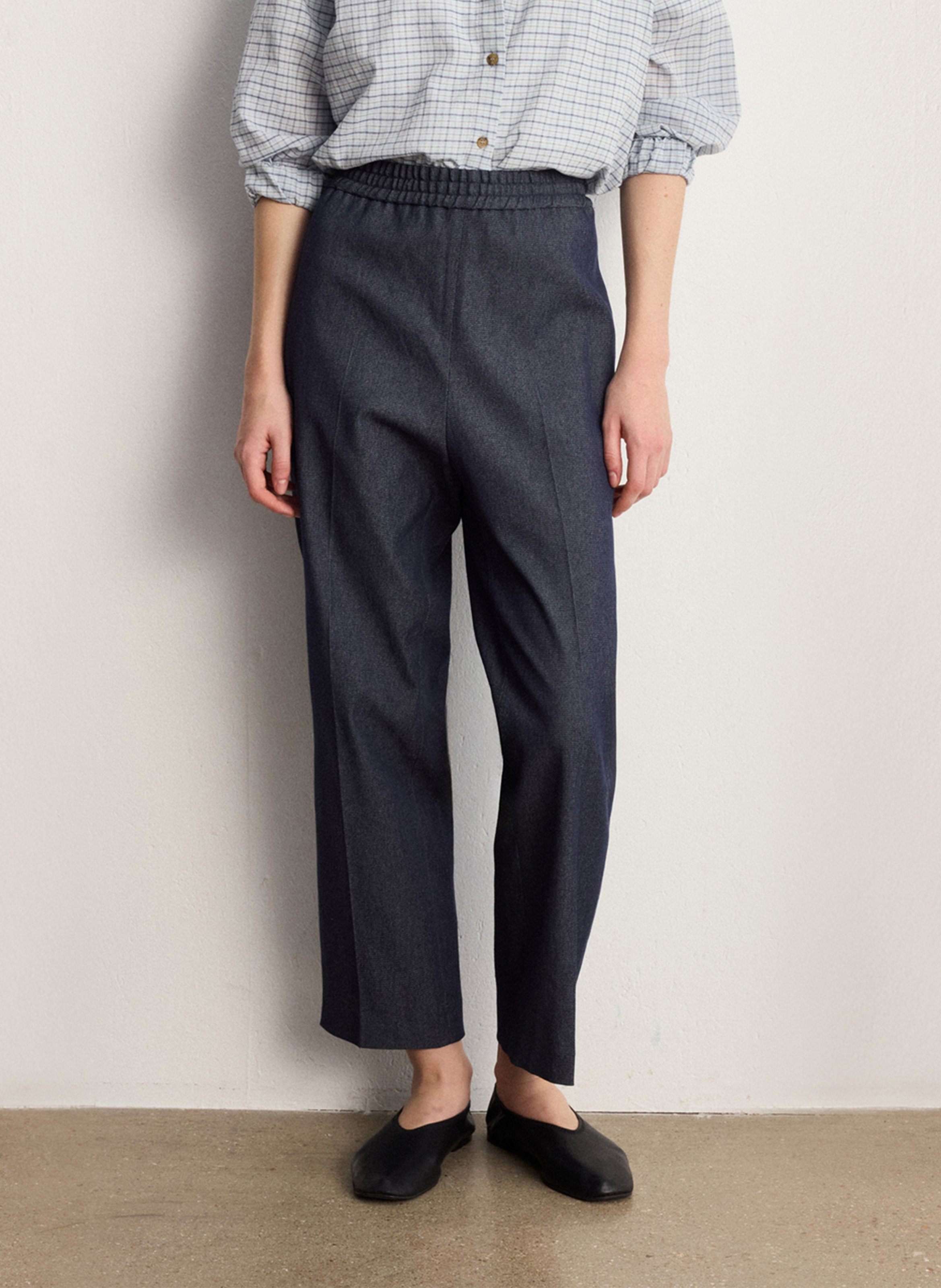 Bobhoedje - katoenblend PABLO Blauw