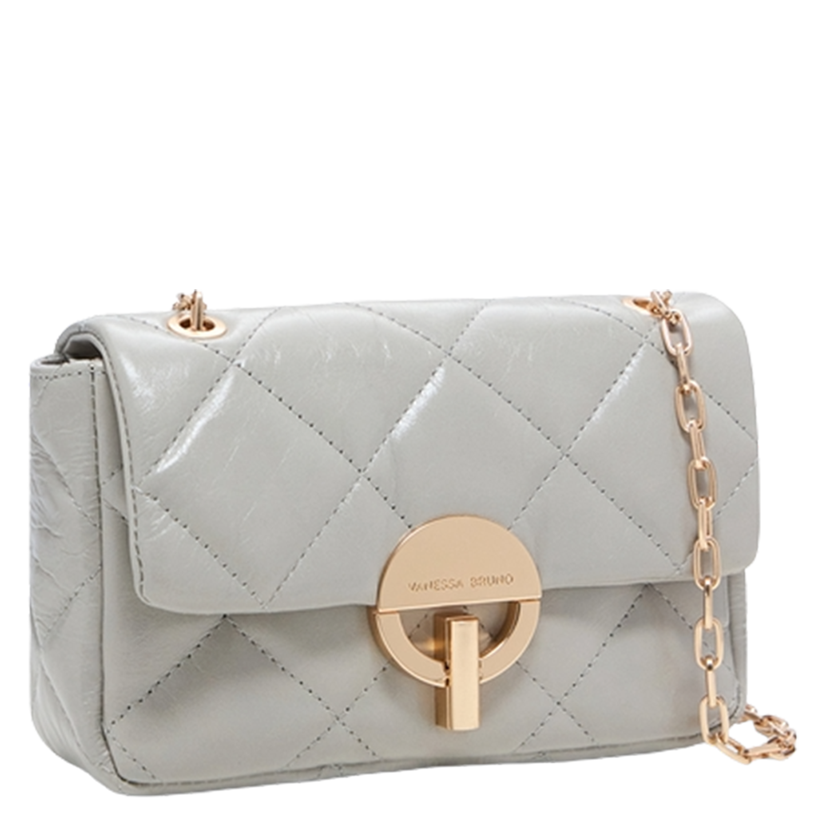 Leren clutch Grijs
