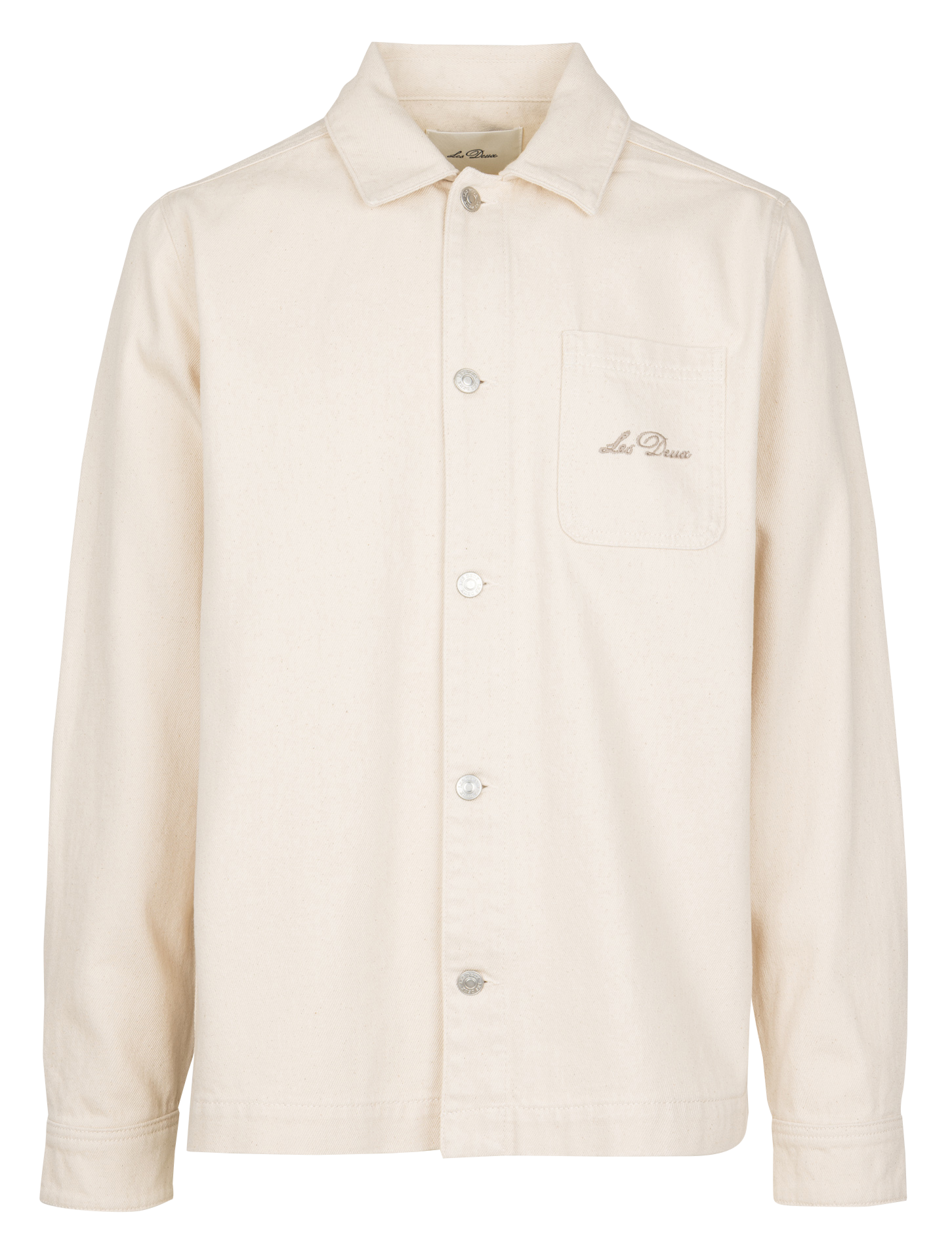 Straight-cut organic cotton shirt with classic collar LES DEUX Beige