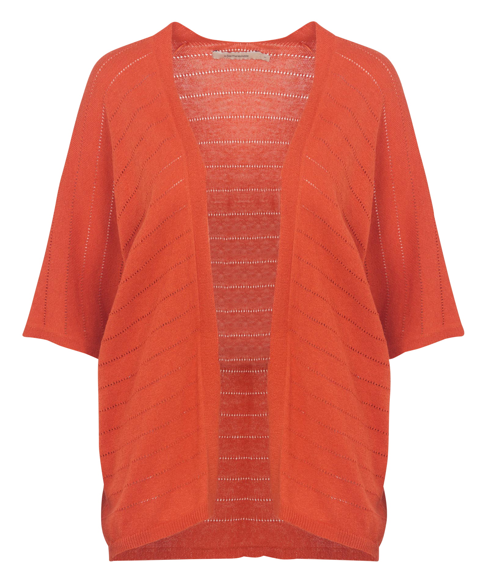 Strickjacke aus Baumwoll-Mix LA FEE MARABOUTEE Braun