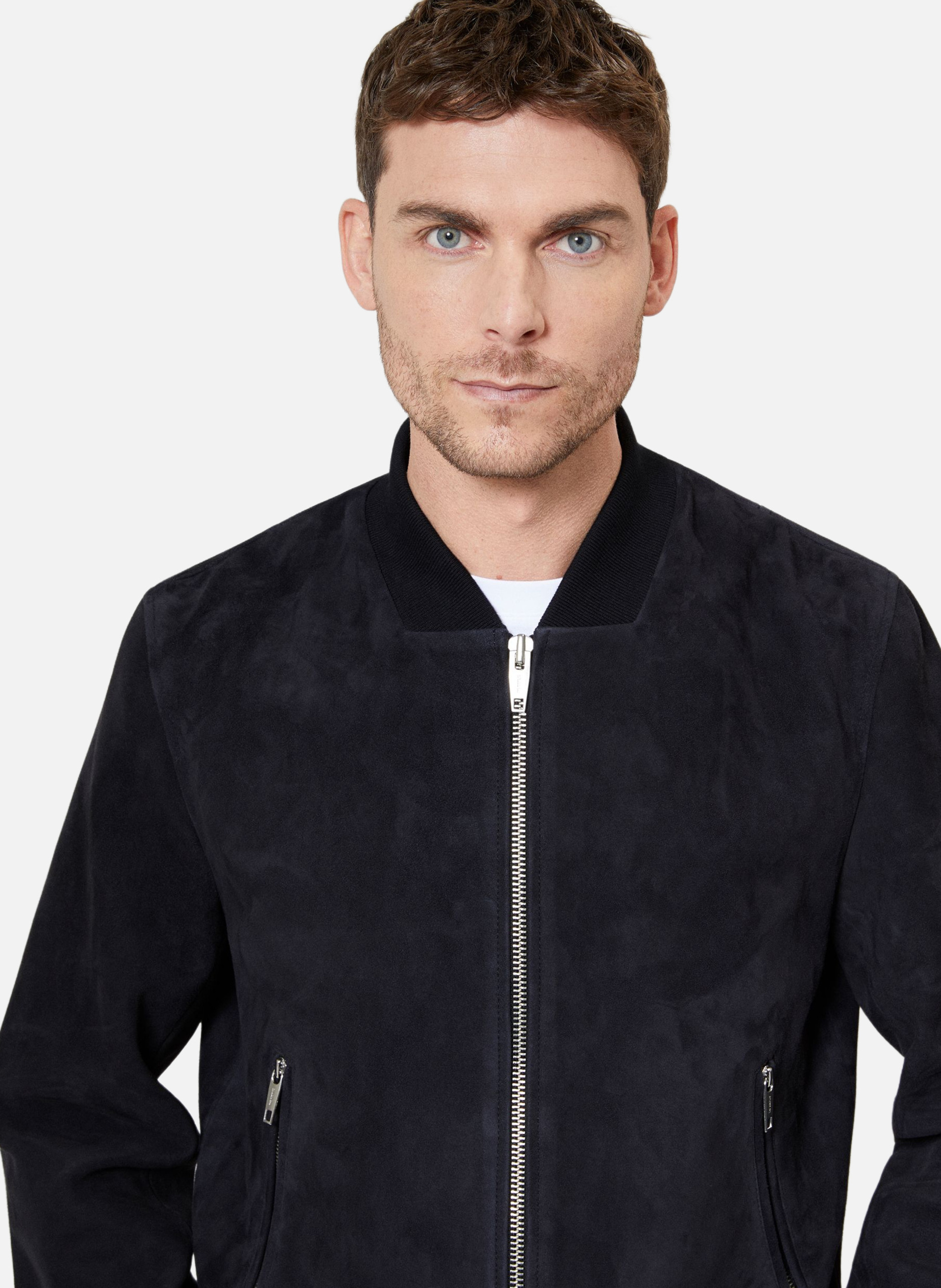 Suede bomber jackets THE KOOPLES Blue