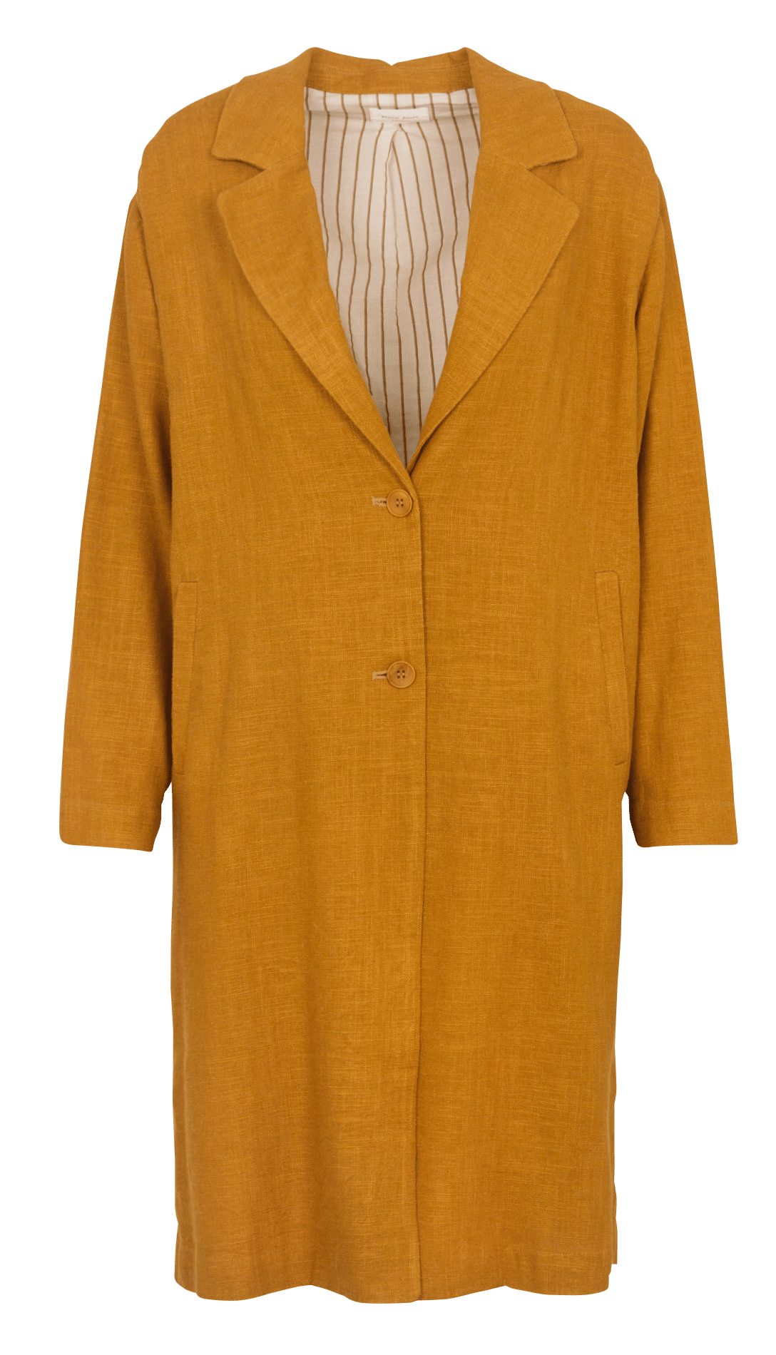 Blazer mit Revers aus Leinen und Baumwollmischung BELLA JONES Gelb